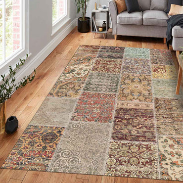 Tapis imprimé Nadine, imprimé chenille, fabriqué à la machine