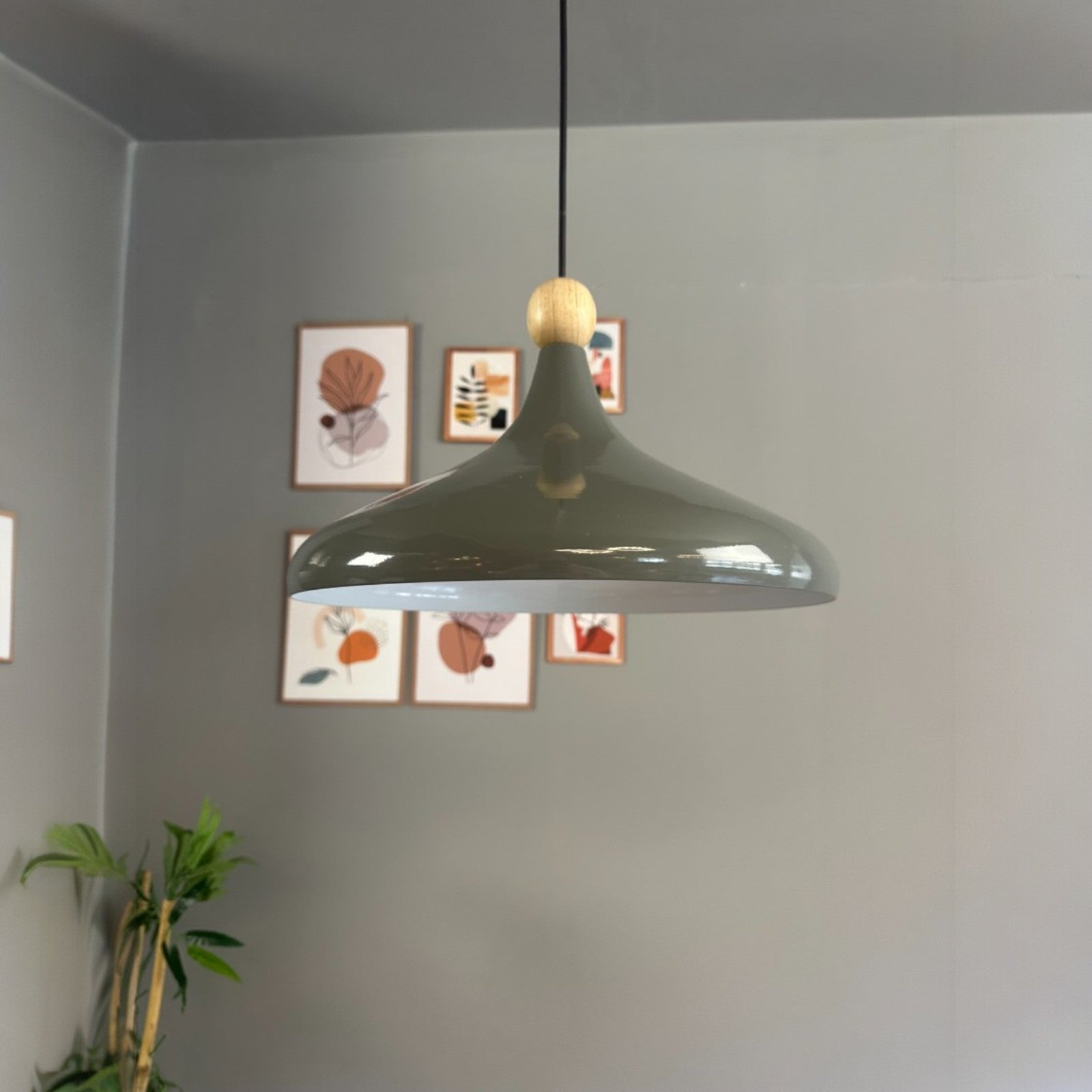 Pendelleuchte Bamyum Champion Pendelleuchte aus Holz, 35 cm Metall E27 Moderne Lampe