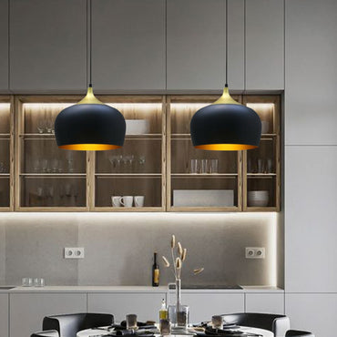 Bamyum Pendelleuchte I Kreis I 2/3 Flammige Schwarz Metall Hängelampe