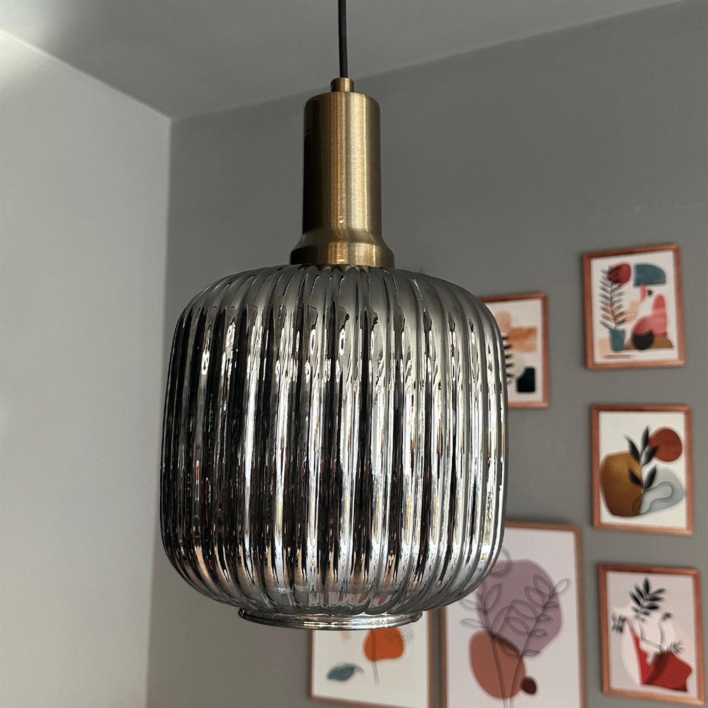 Mopa Glas Honig Farbe Einzel Kronleuchter Retro Pendelleuchte