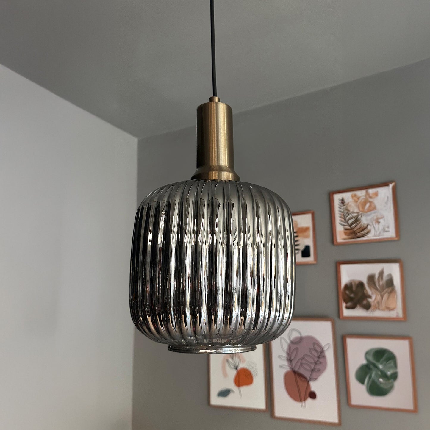 Mopa Glas Honig Farbe Einzel Kronleuchter Retro Pendelleuchte