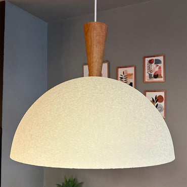 Linate Kronleuchter mit Trichterförmigem Kopfteil aus Holz