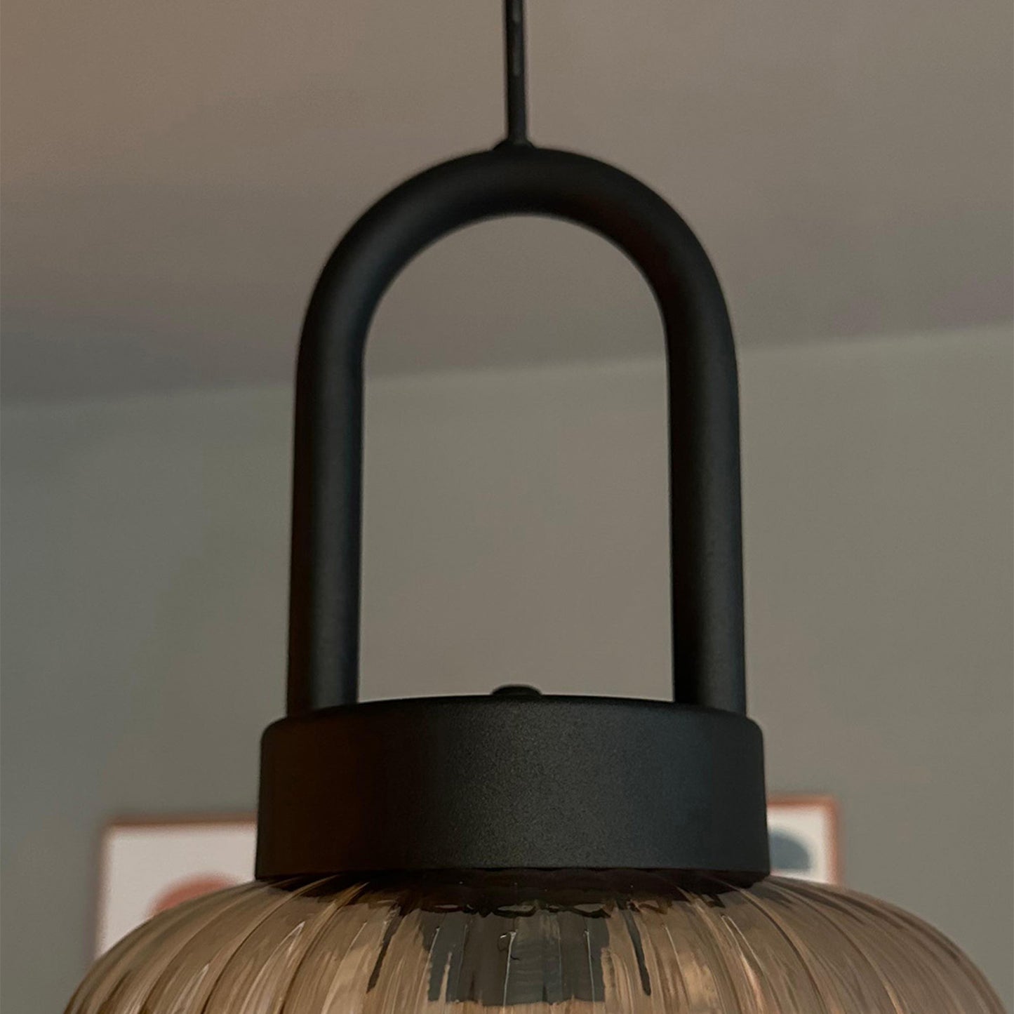 Mopa Glas Honig Farbe Einzel Kronleuchter Retro Pendelleuchte