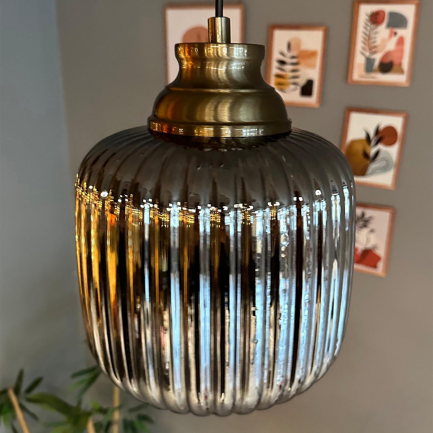 Mopa Glas Honig Farbe Einzel Kronleuchter Retro Pendelleuchte