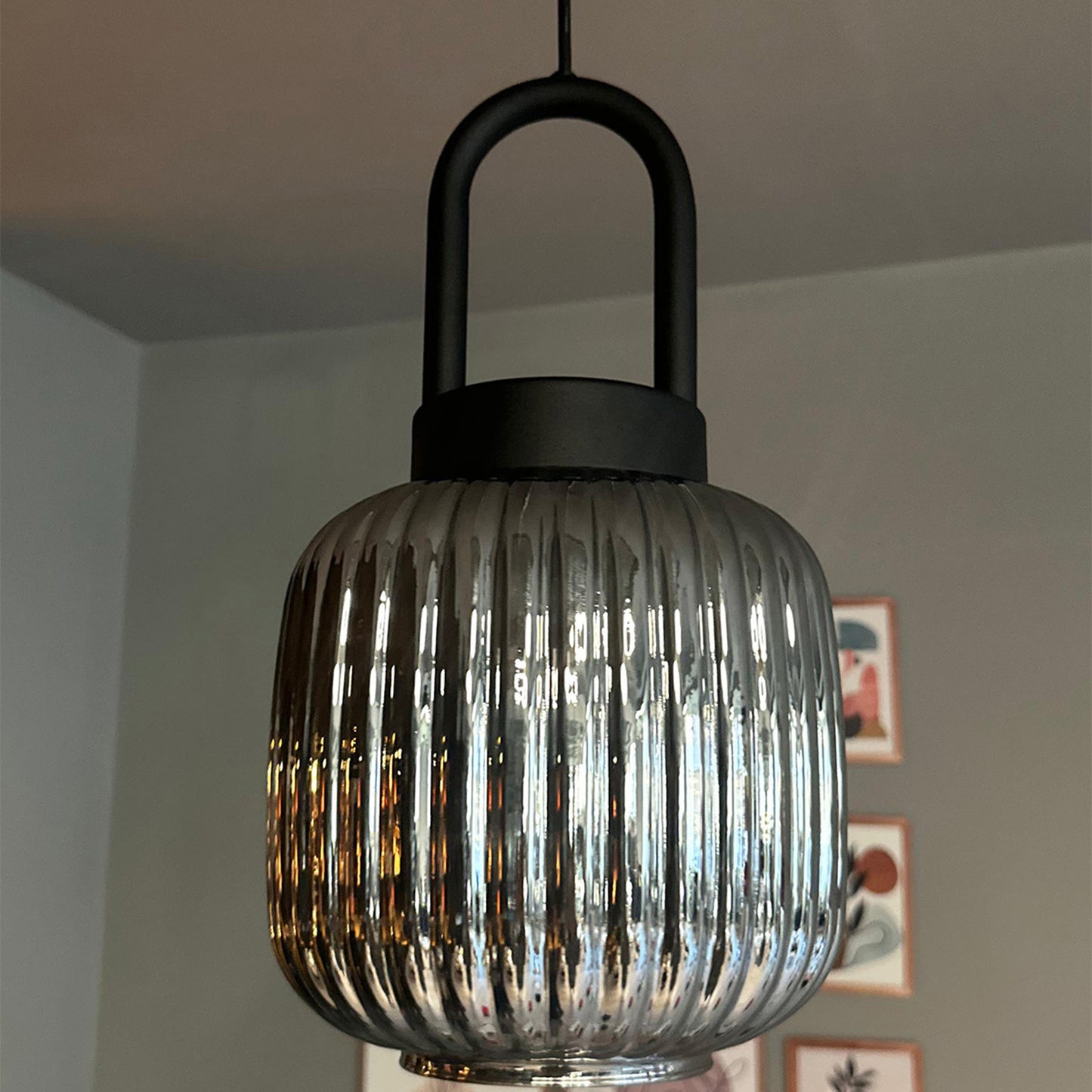 Mopa Glas Honig Farbe Einzel Kronleuchter Retro Pendelleuchte