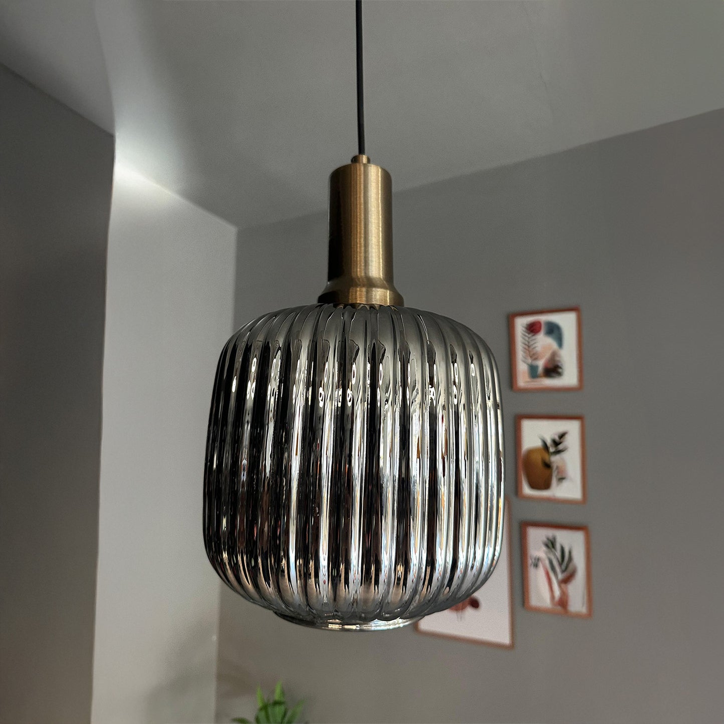 Mopa Glas Honig Farbe Einzel Kronleuchter Retro Pendelleuchte