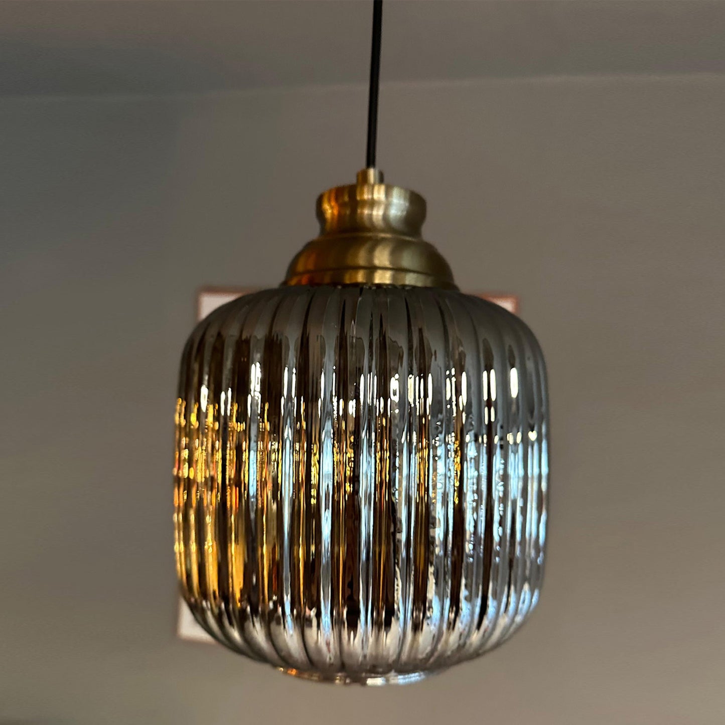 Mopa Glas Honig Farbe Einzel Kronleuchter Retro Pendelleuchte