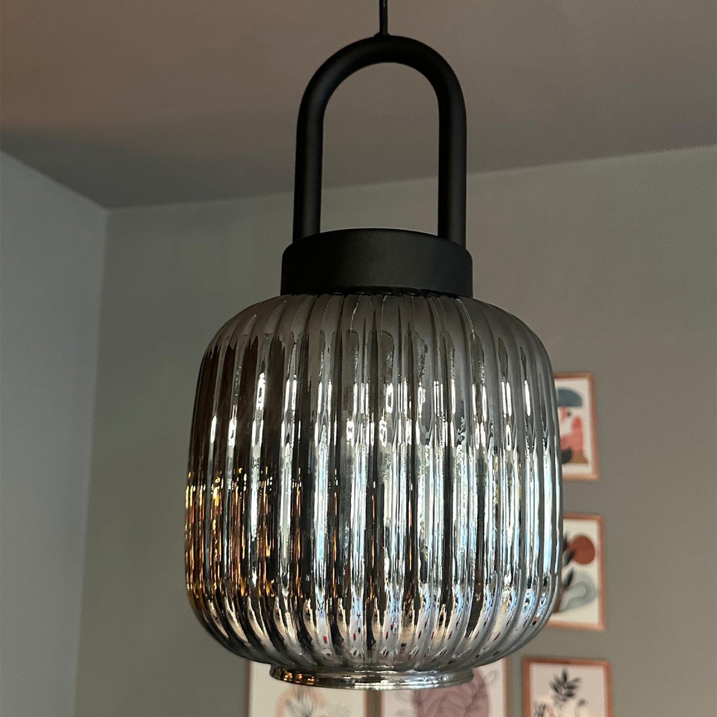 Mopa Glas Honig Farbe Einzel Kronleuchter Retro Pendelleuchte