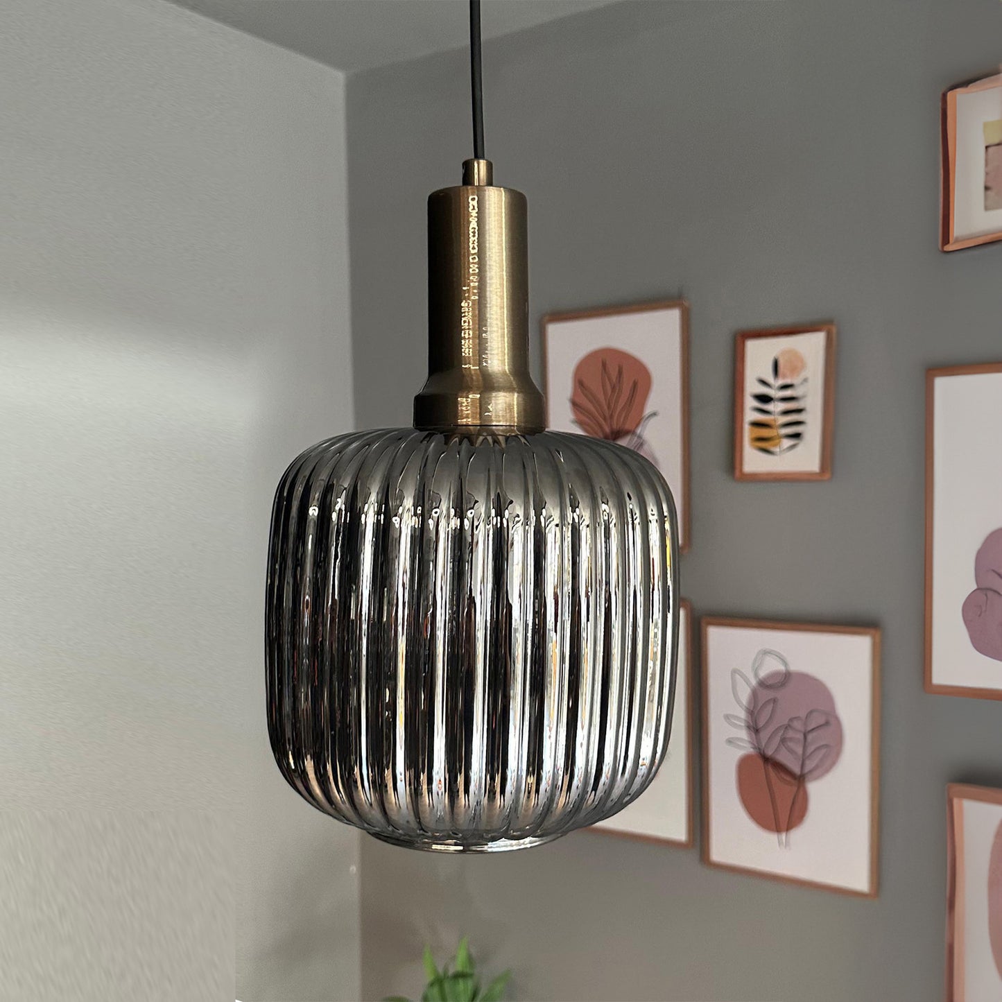Mopa Glas Honig Farbe Einzel Kronleuchter Retro Pendelleuchte