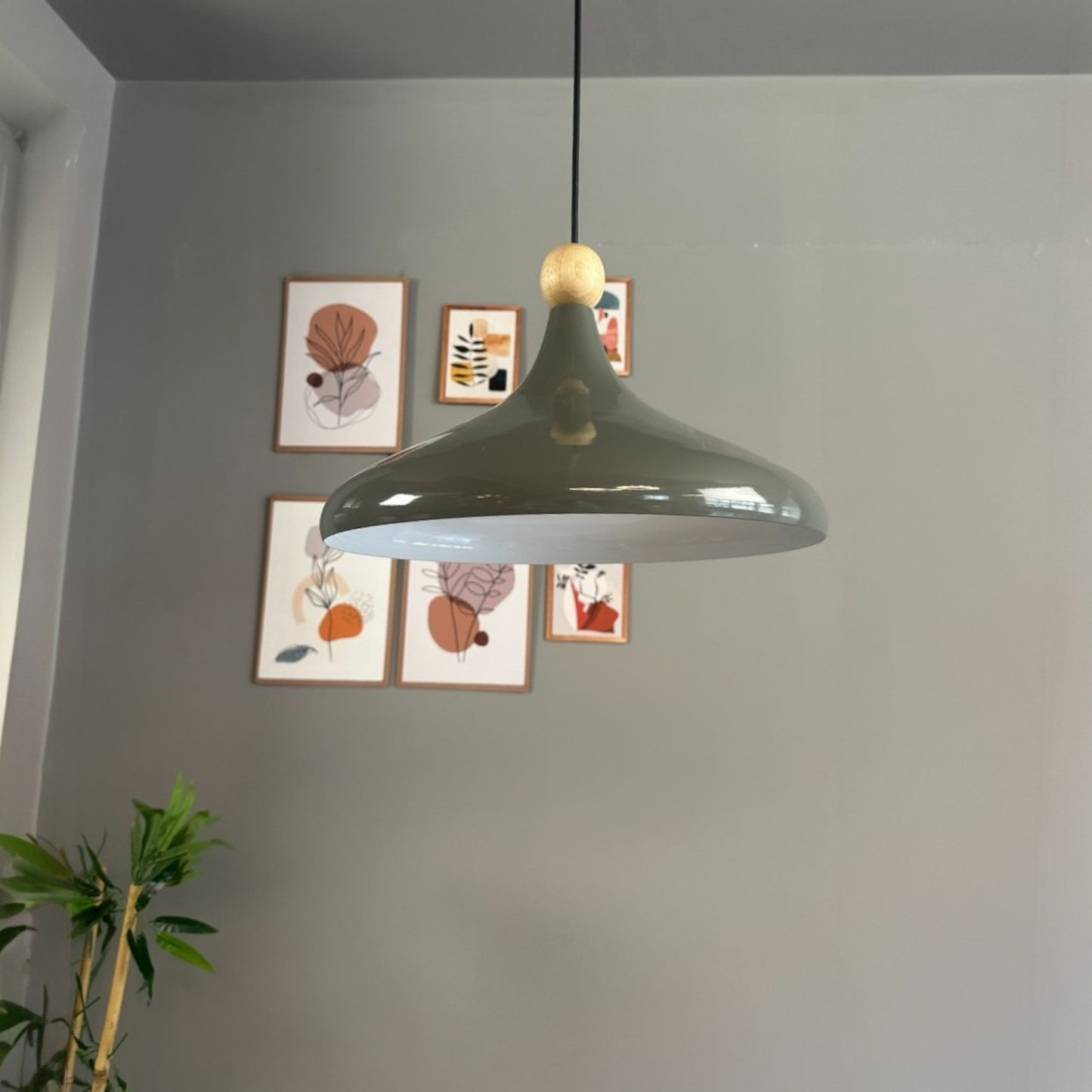 Pendelleuchte Bamyum Champion Pendelleuchte aus Holz, 35 cm Metall E27 Moderne Lampe