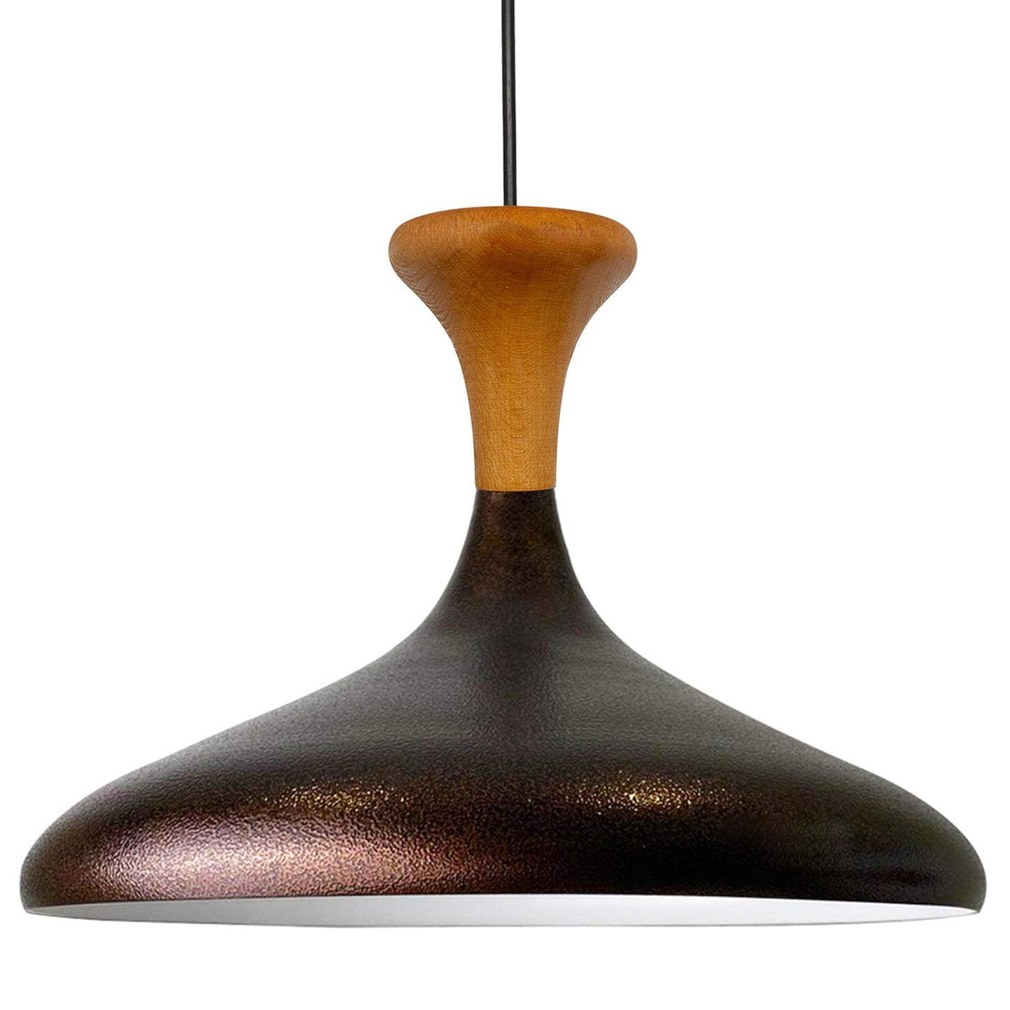 Champion Pendelleuchte aus Holz, 35 cm Hängelampe Metall E27 Moderne Lampe