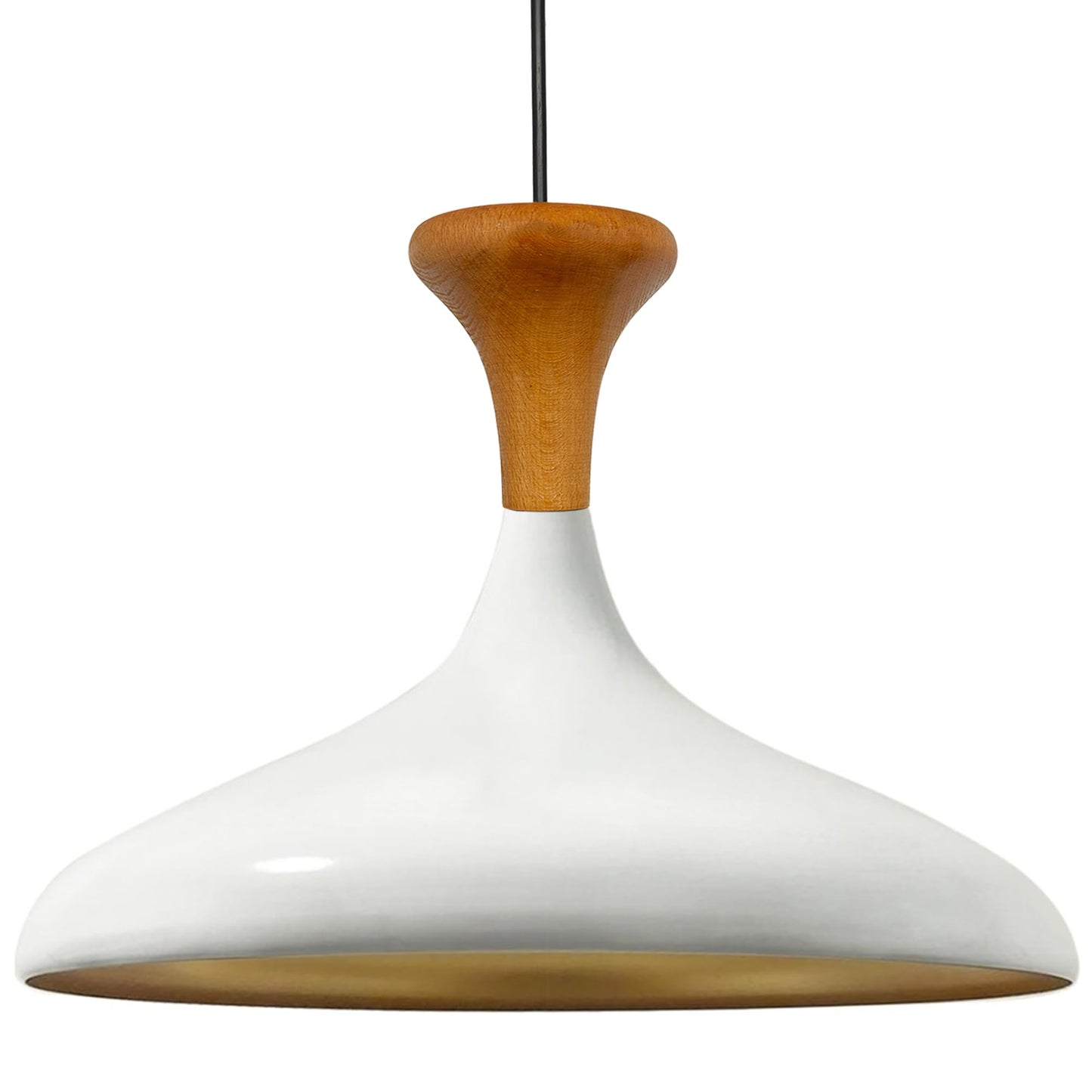Champion Pendelleuchte aus Holz, 35 cm Hängelampe Metall E27 Moderne Lampe