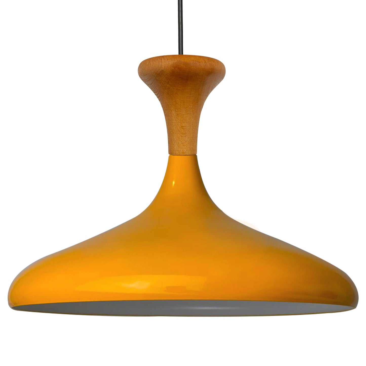 Champion Pendelleuchte aus Holz, 35 cm Hängelampe Metall E27 Moderne Lampe