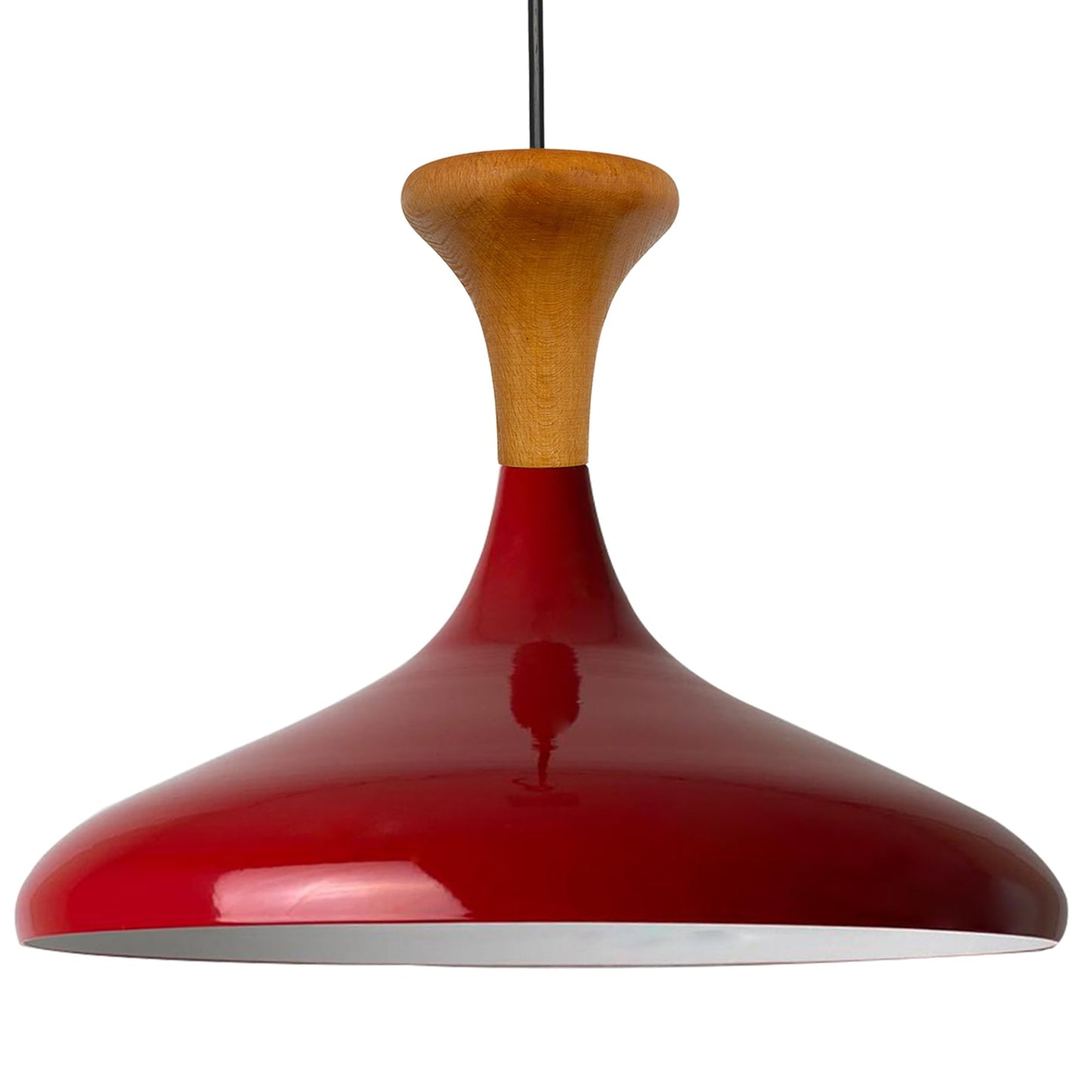 Champion Pendelleuchte aus Holz, 35 cm Hängelampe Metall E27 Moderne Lampe