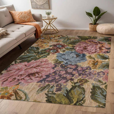 Bedruckter Teppich Molis Chenille Print Maschinell hergestellt, waschbarer Vintage-Teppich