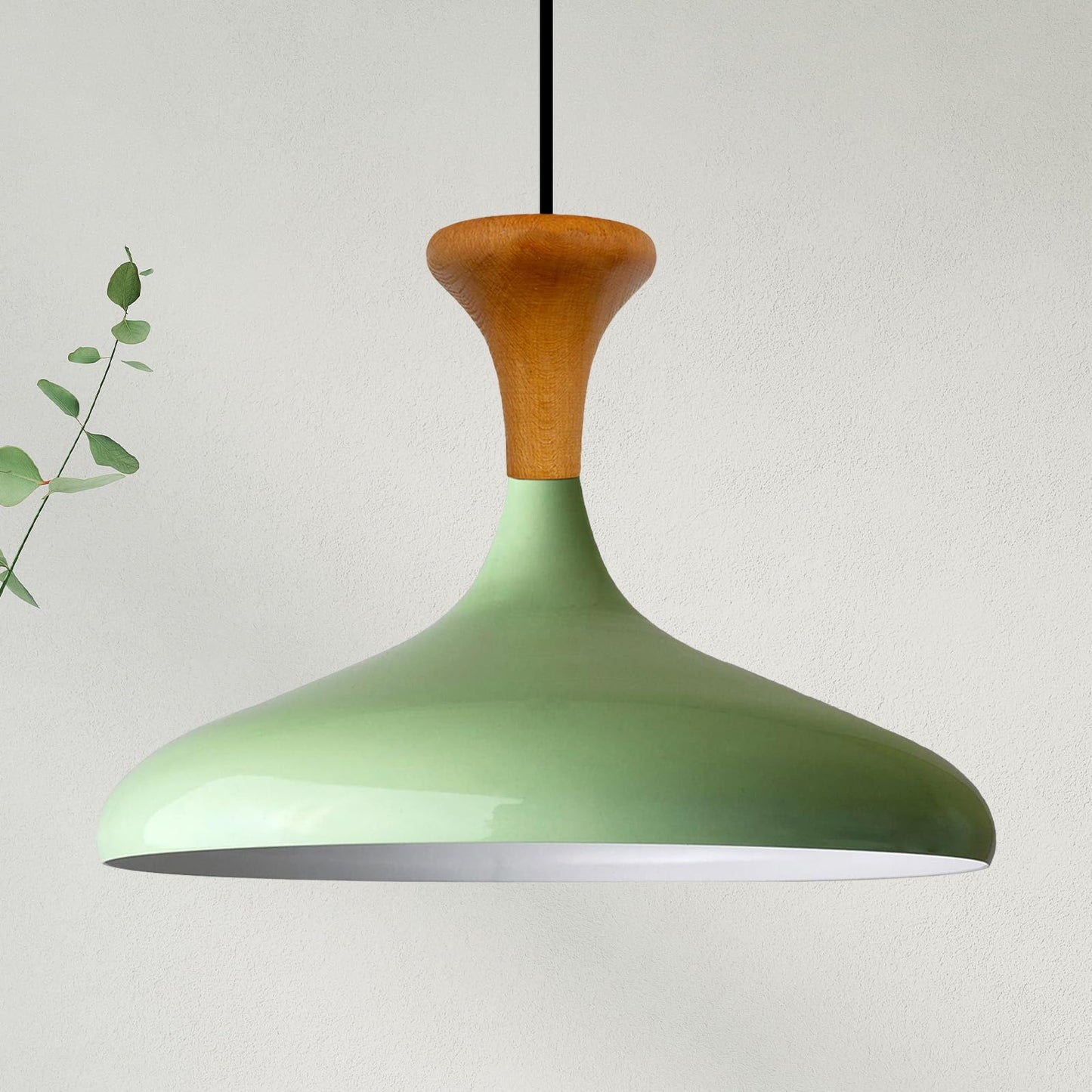 Champion Pendelleuchte aus Holz, 35 cm Hängelampe Metall E27 Moderne Lampe