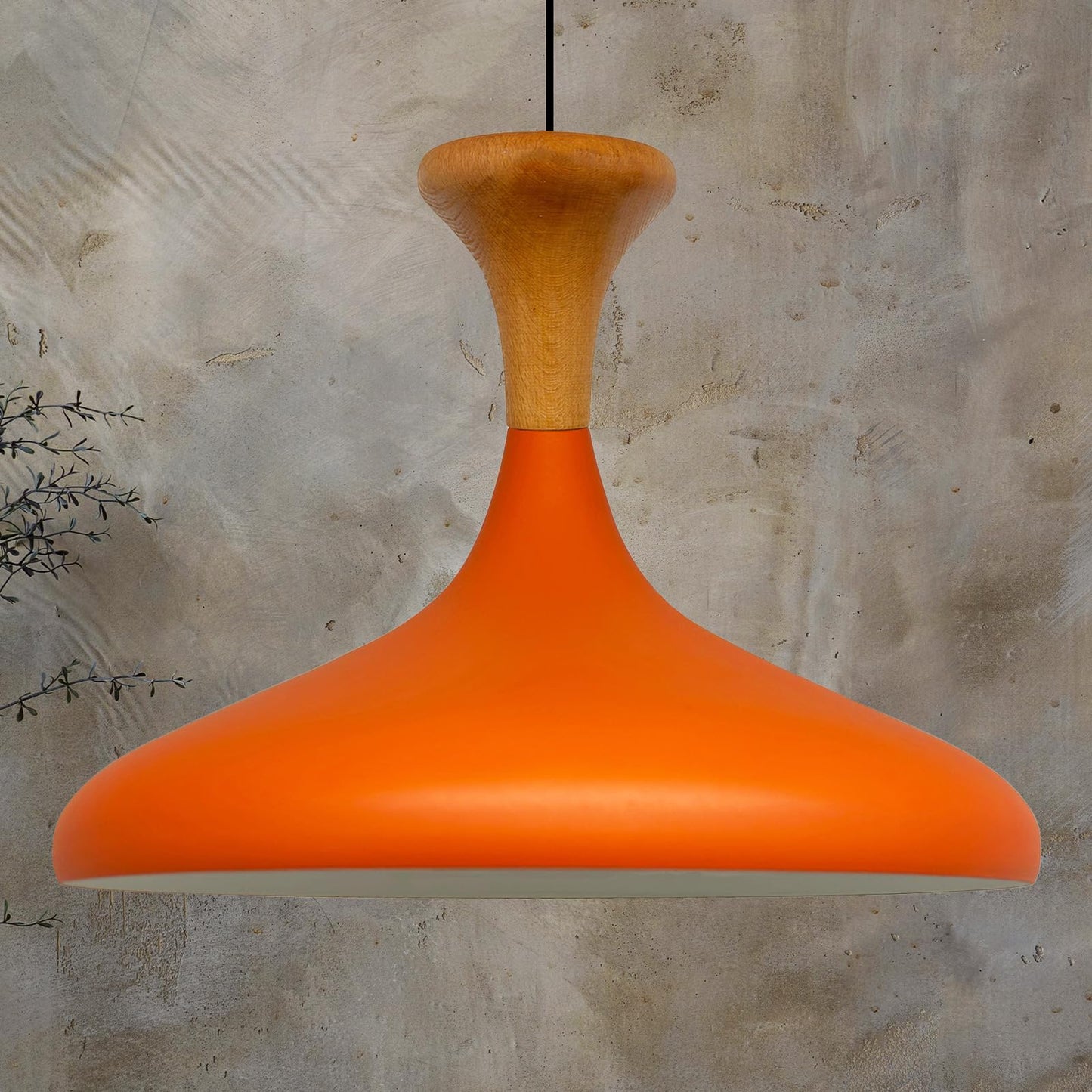 Champion Pendelleuchte aus Holz, 35 cm Hängelampe Metall E27 Moderne Lampe