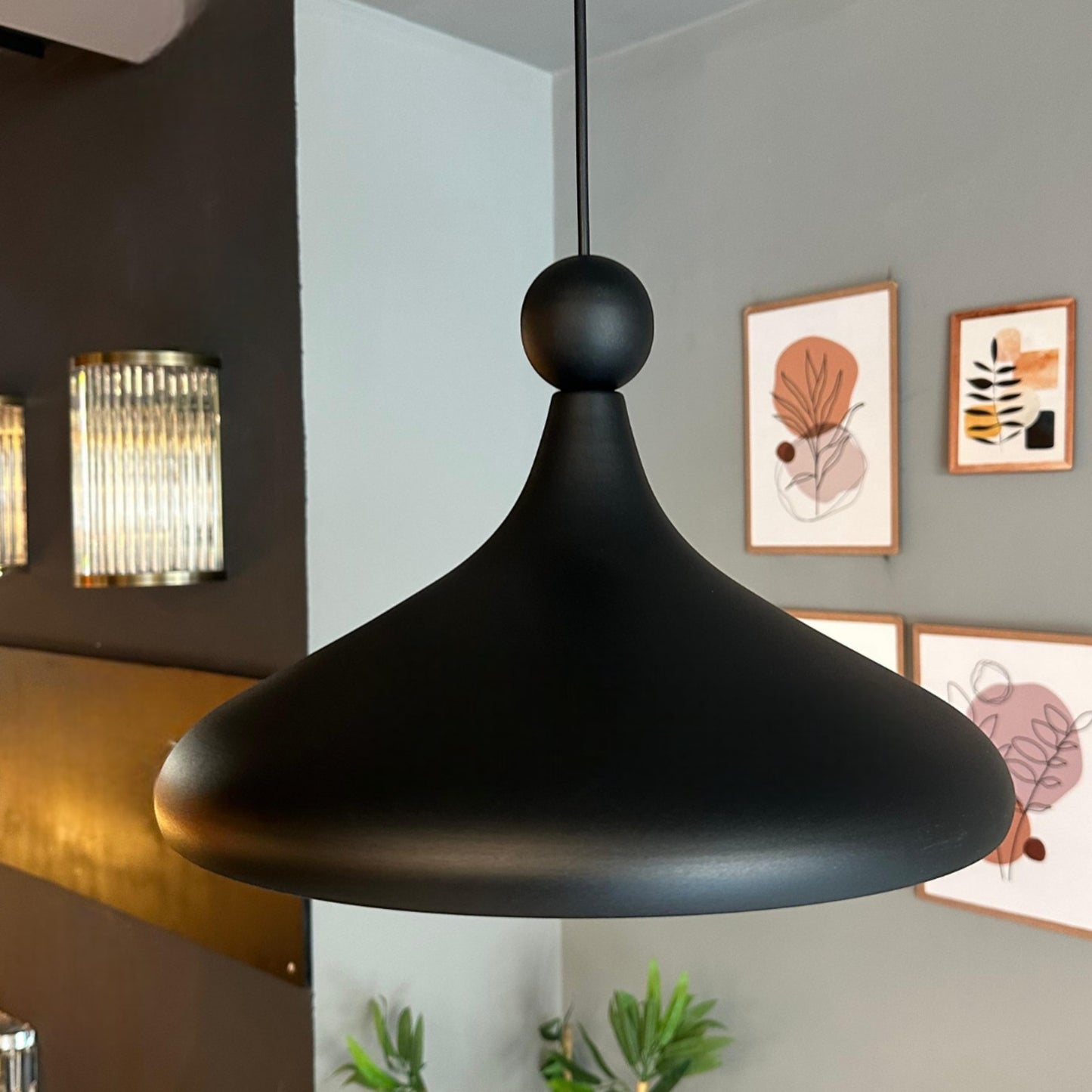 Pendelleuchte Wulst Metall Ø35cm, Modern Hängelampe