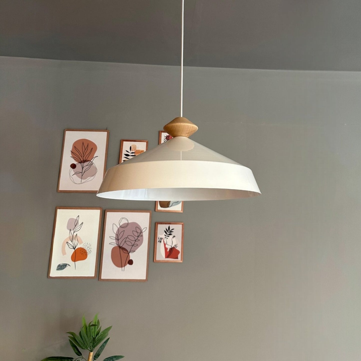 Pendelleuchte Lema Ø35,5cm, Hängelampe Holz, Hängelampe Industrial Vintage Lampe