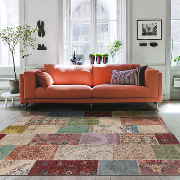 Tapis imprimé Afra Chenille imprimé à la machine