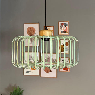 Sante Pendelleuchter, Dickes Kopfteil aus Holz