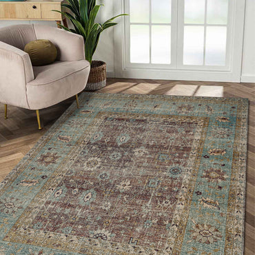 Tapis imprimé ENBER en chenille, fabriqué à la machine