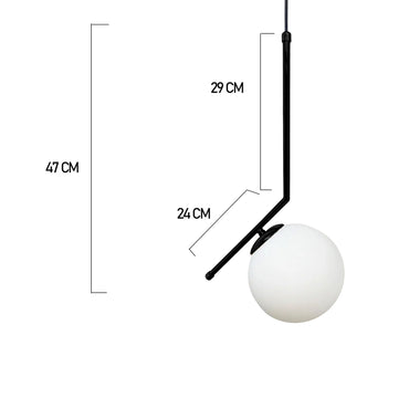 Bamyum Waterfor Glas Hängelampe Vintage Pendelleuchte