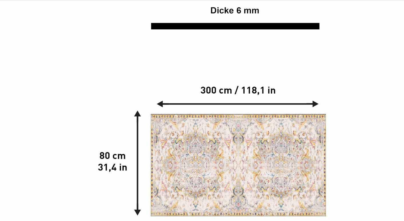 RENNE Bedruckter Teppich Chenille-Druck Maschinell Hergestellt