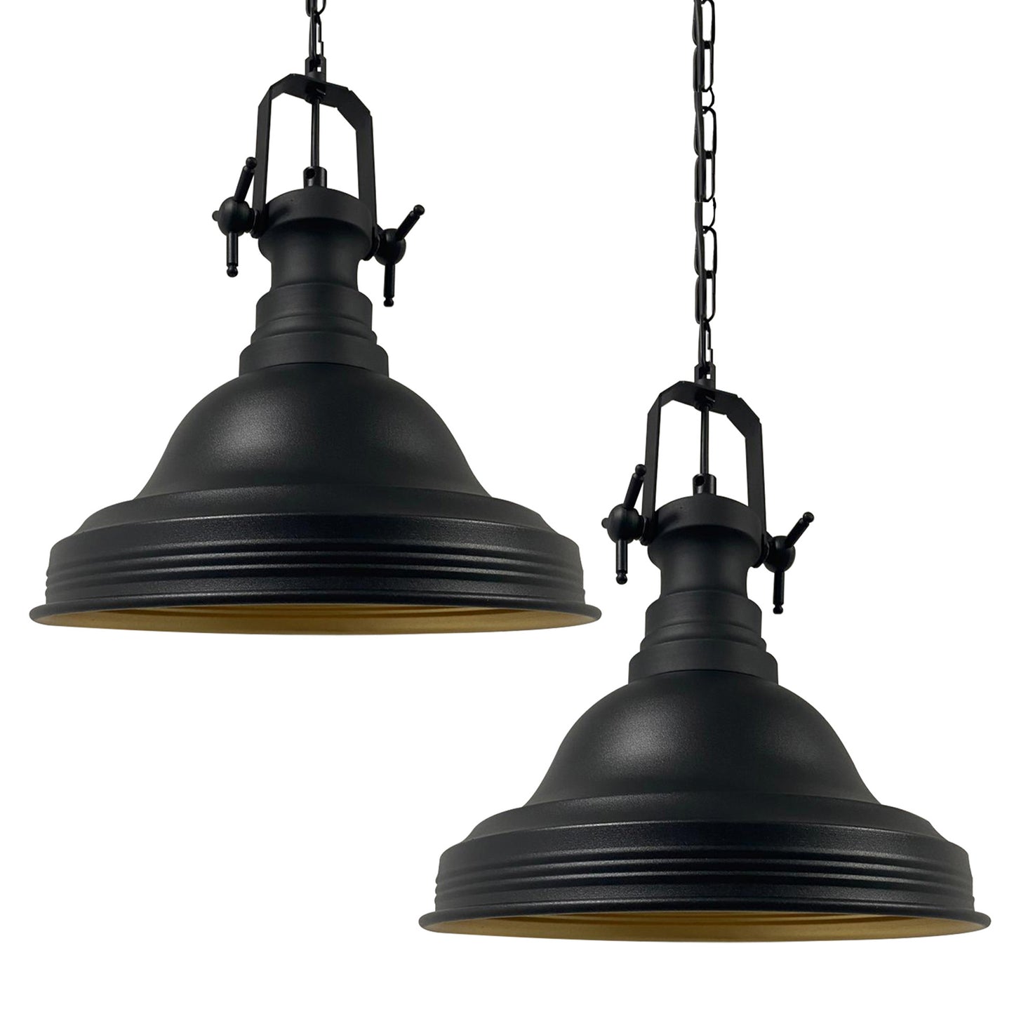 Lampada a sospensione in metallo dipinto a mano