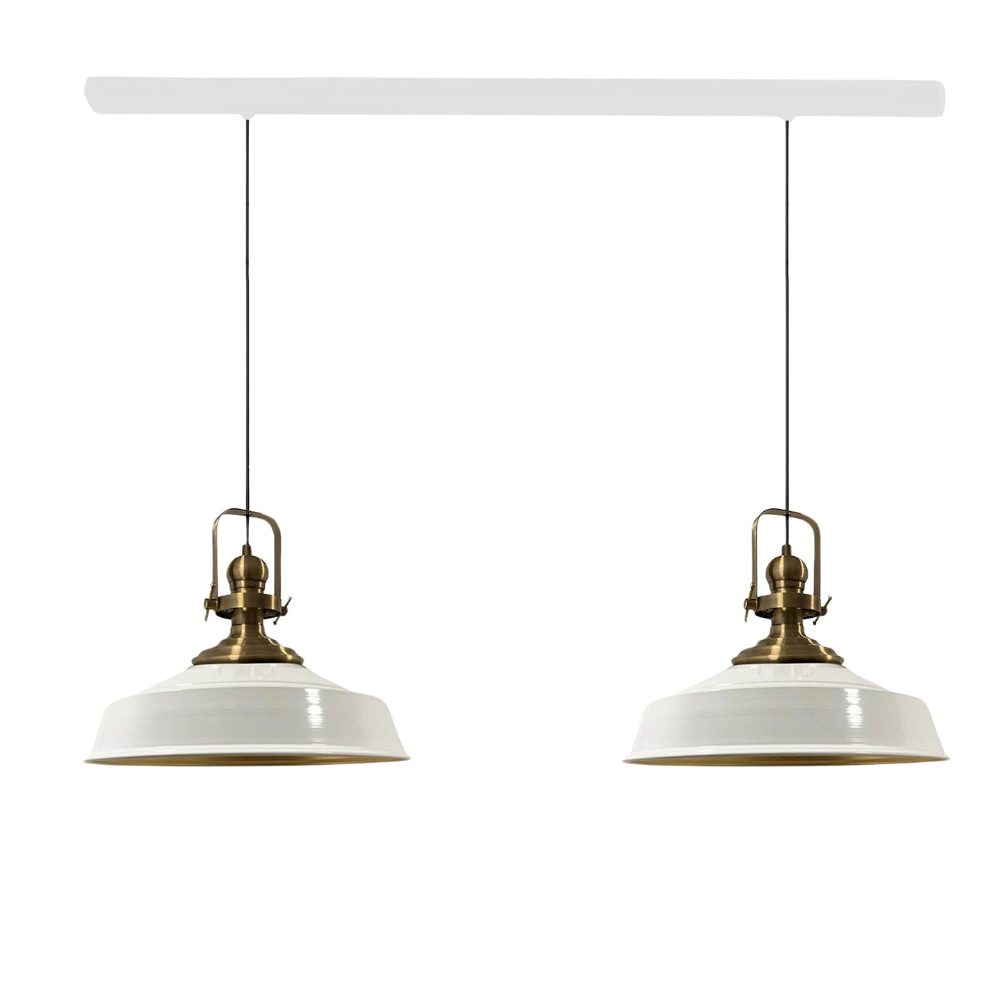 Confezione da 2 lampade a sospensione E27 in metallo