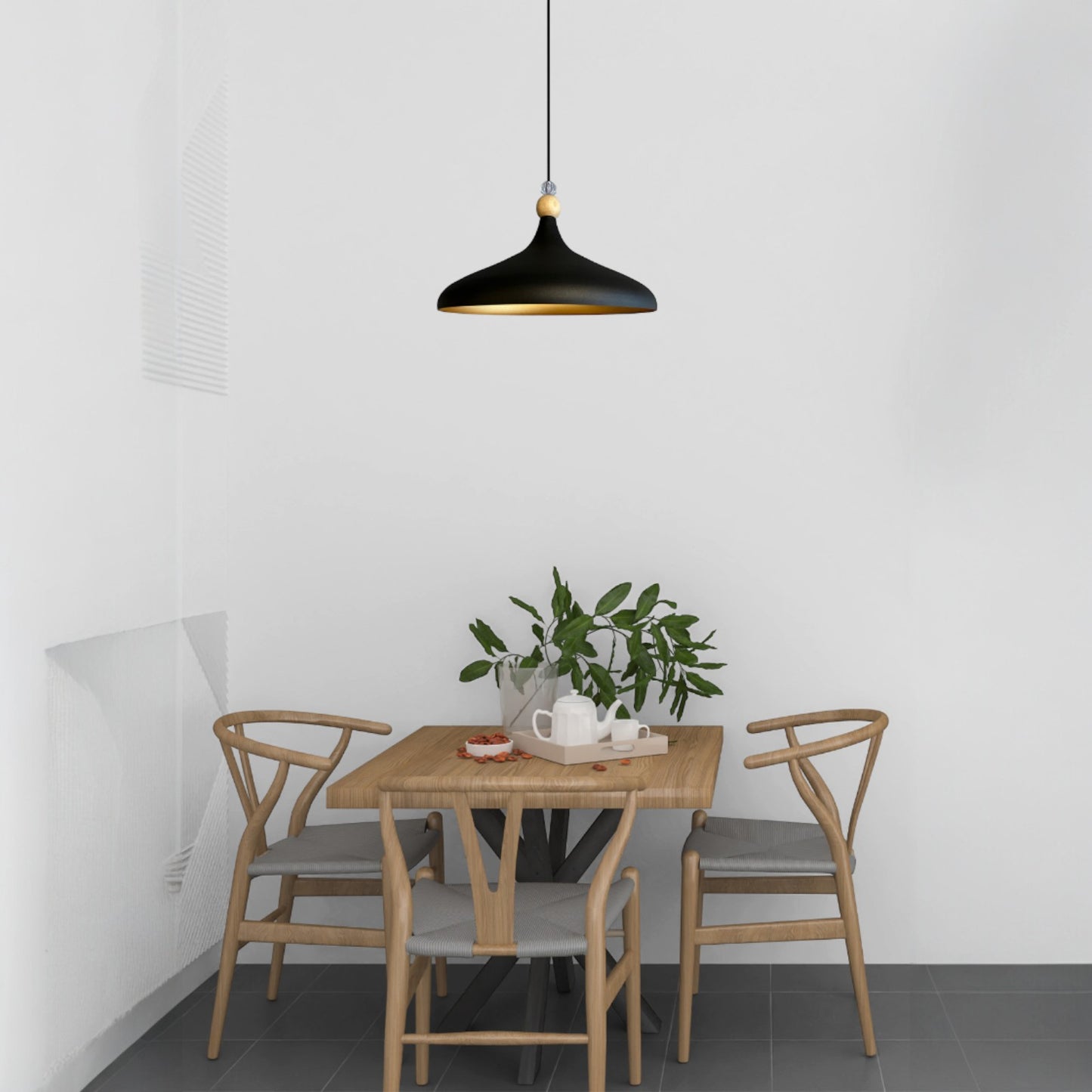 Pendelleuchte Champion Holz Metall, Modern Hängelampe