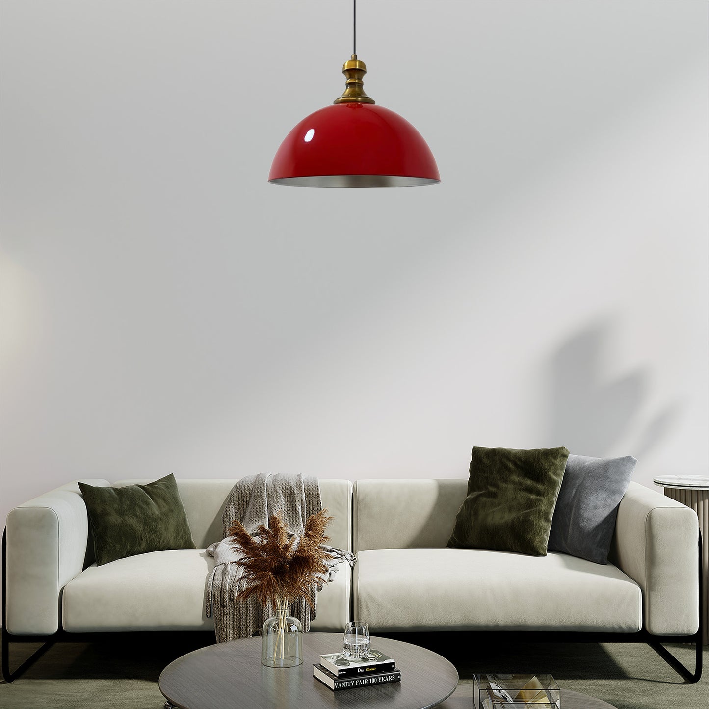 Bamyum Pendelleuchte Industrielle  Metall Groß Ø 40 cm, Hängelampe Vintage Lampe