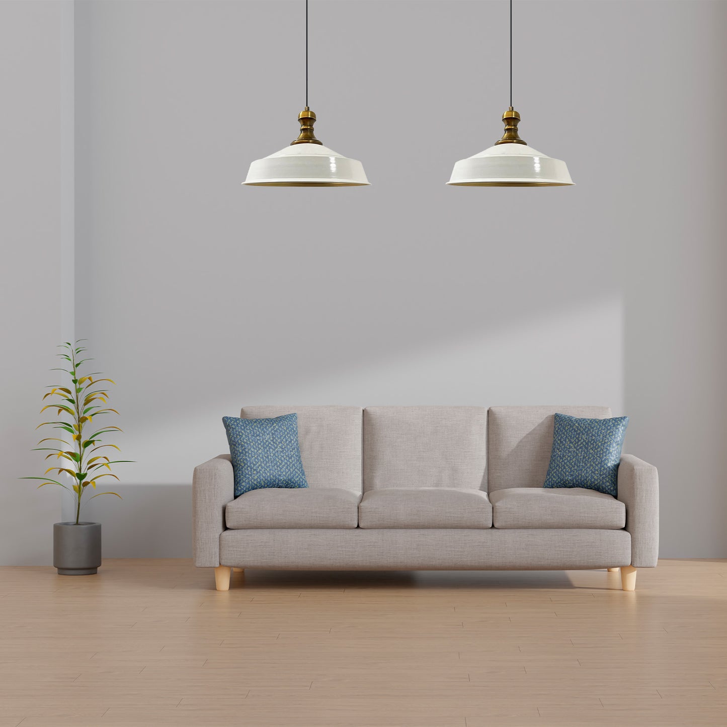 Bamyum Asletl-Knob 2 Flammig Metall 40cm, Hängelampe