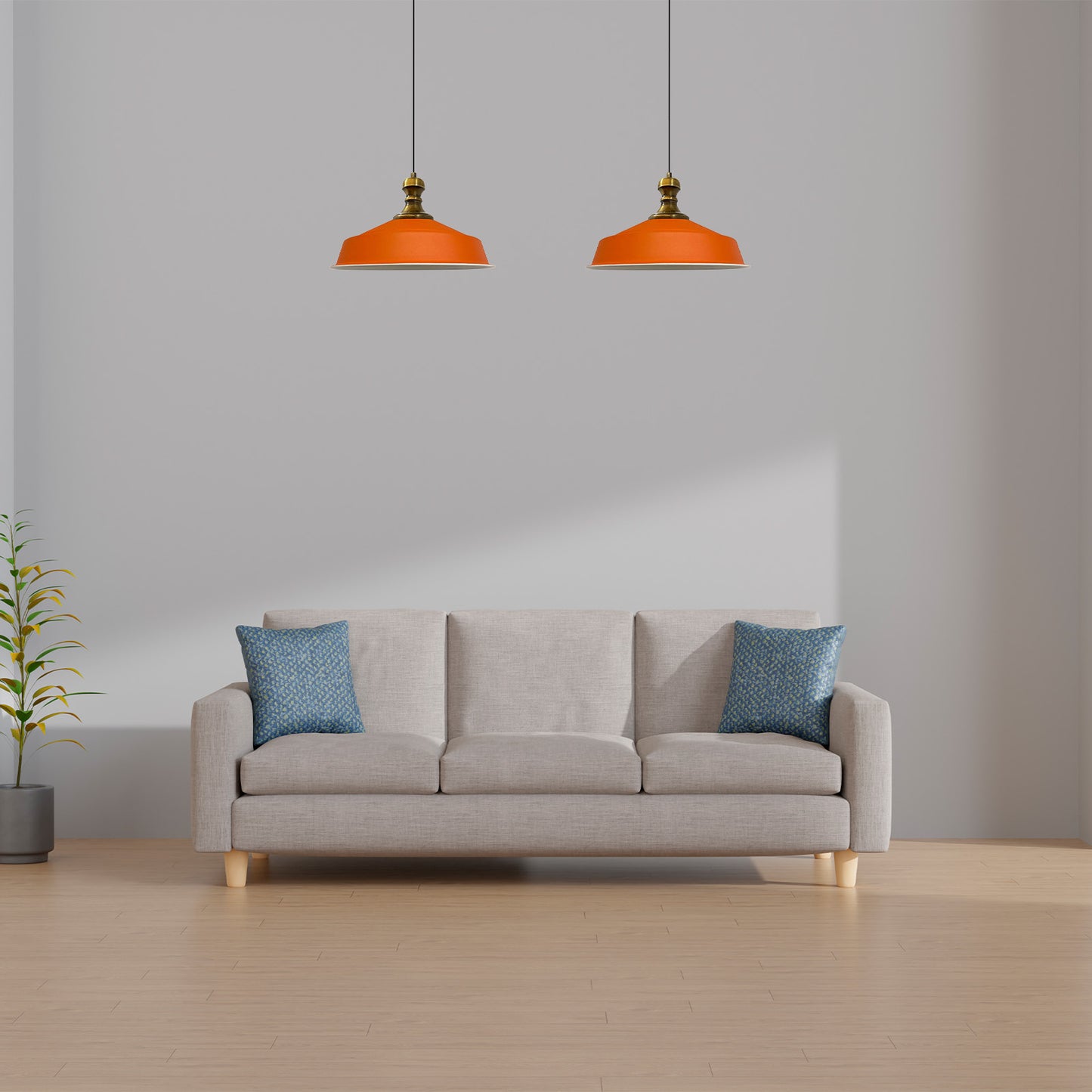 Bamyum Asletl-Knob 2 Flammig Metall 40cm, Hängelampe