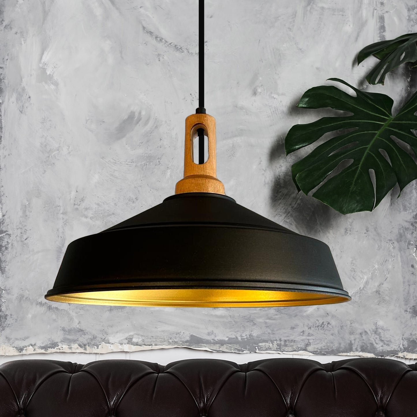 Bamyum Asletl Vintage Industrial Metall Pendelleuchte