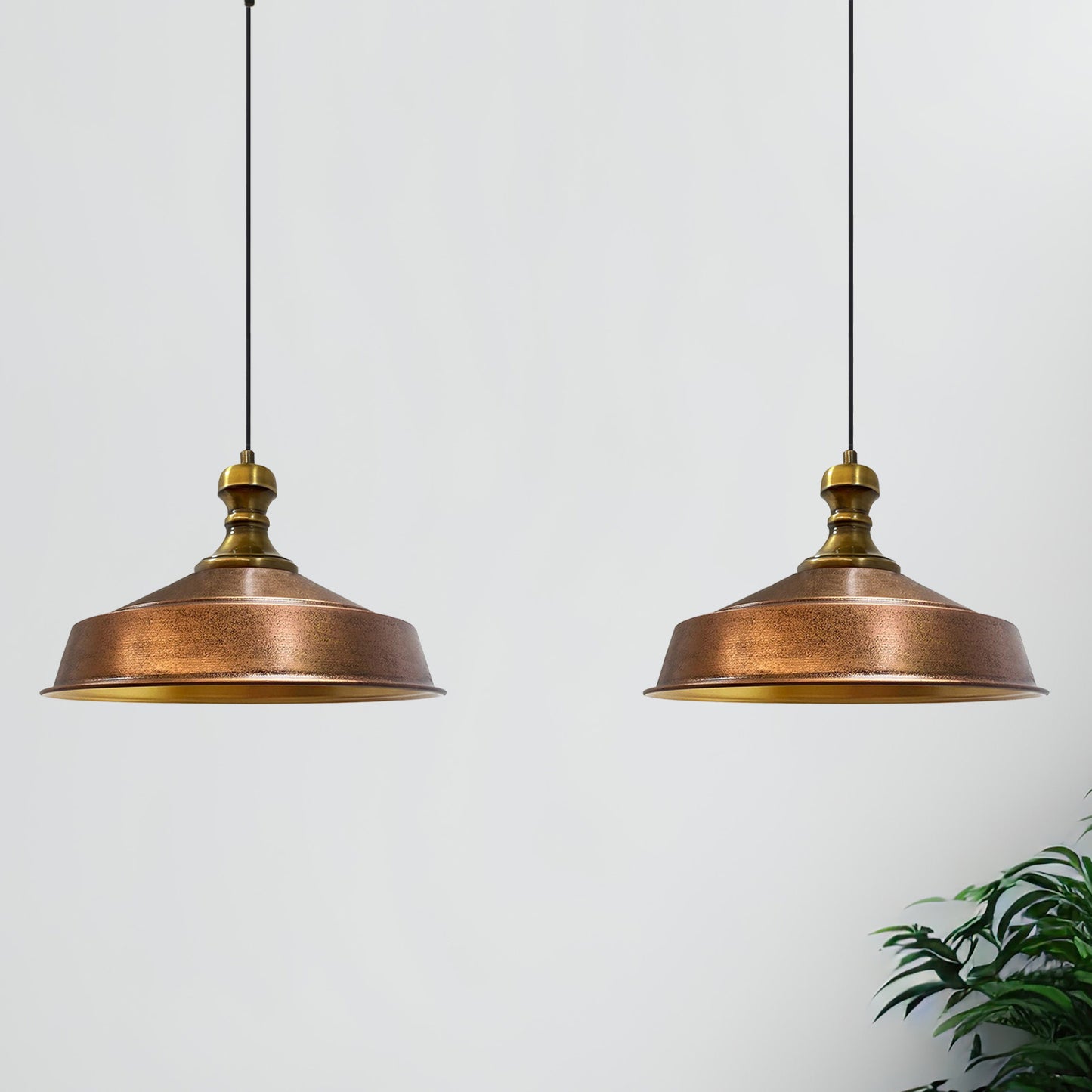 Bamyum Asletl-Knob 2 Flammig Metall 40cm, Hängelampe