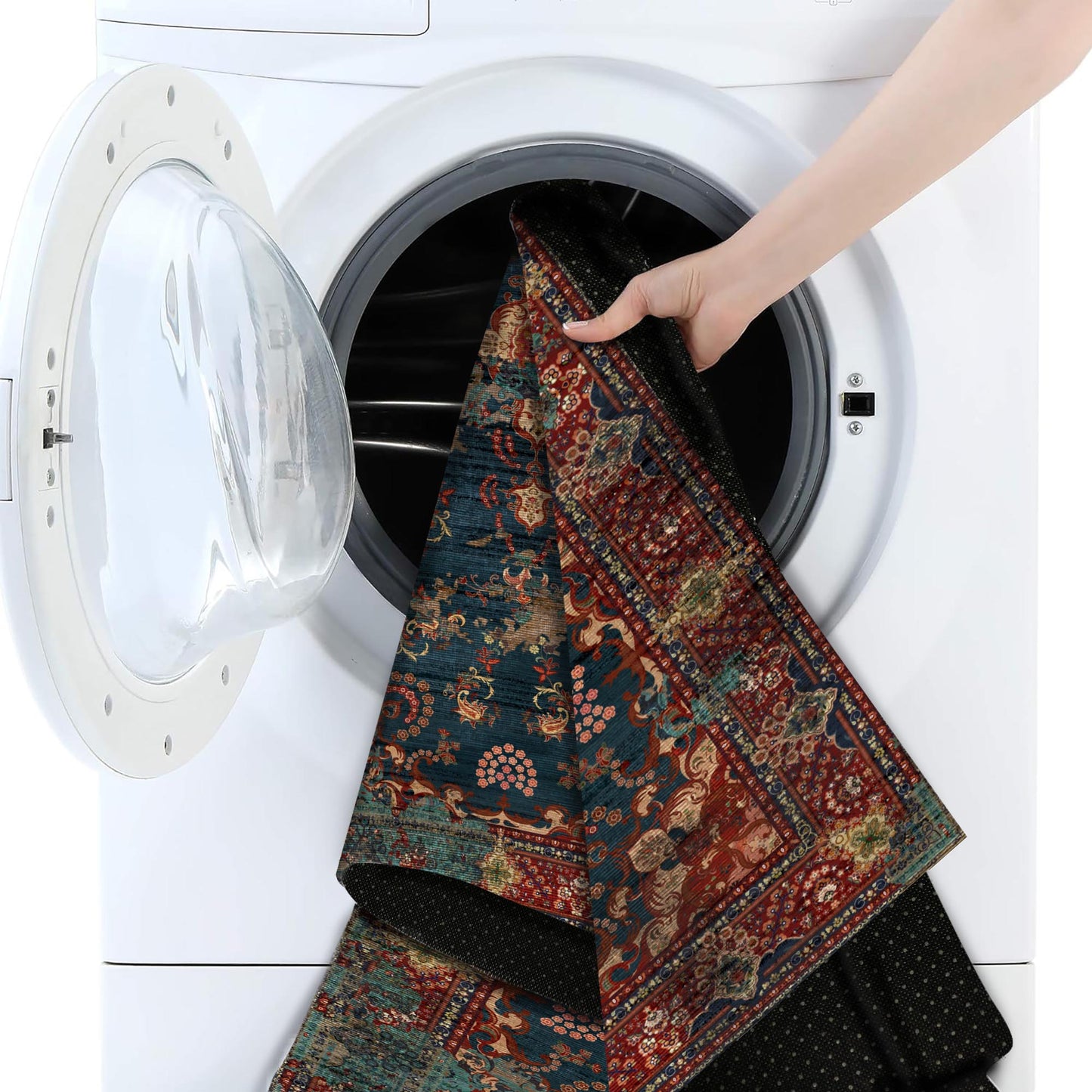 Kinevart Bedruckter Teppich Chenille-Druck Maschinell Hergestellt, Antibakteriell Antirutschunterlage Küchenteppich