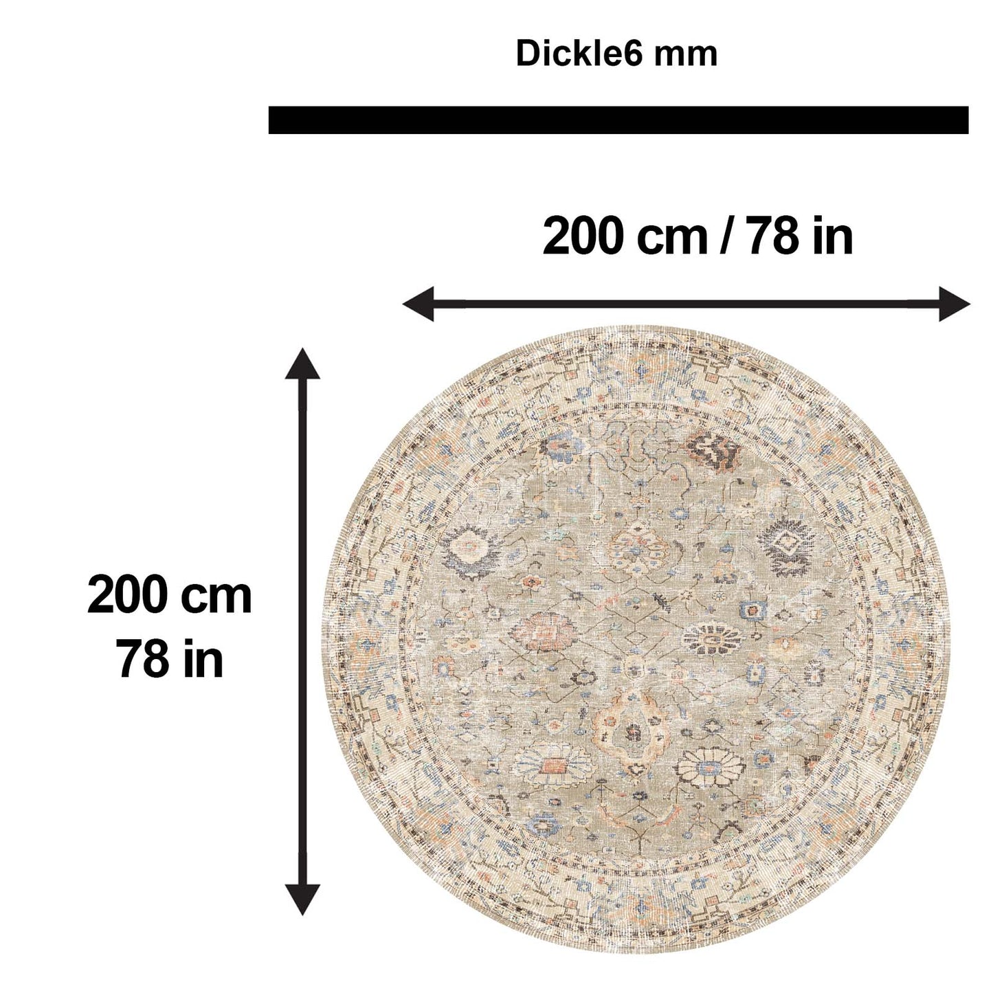 Monty Bedruckter Teppich Chenille-Druck Maschinell Hergestellt