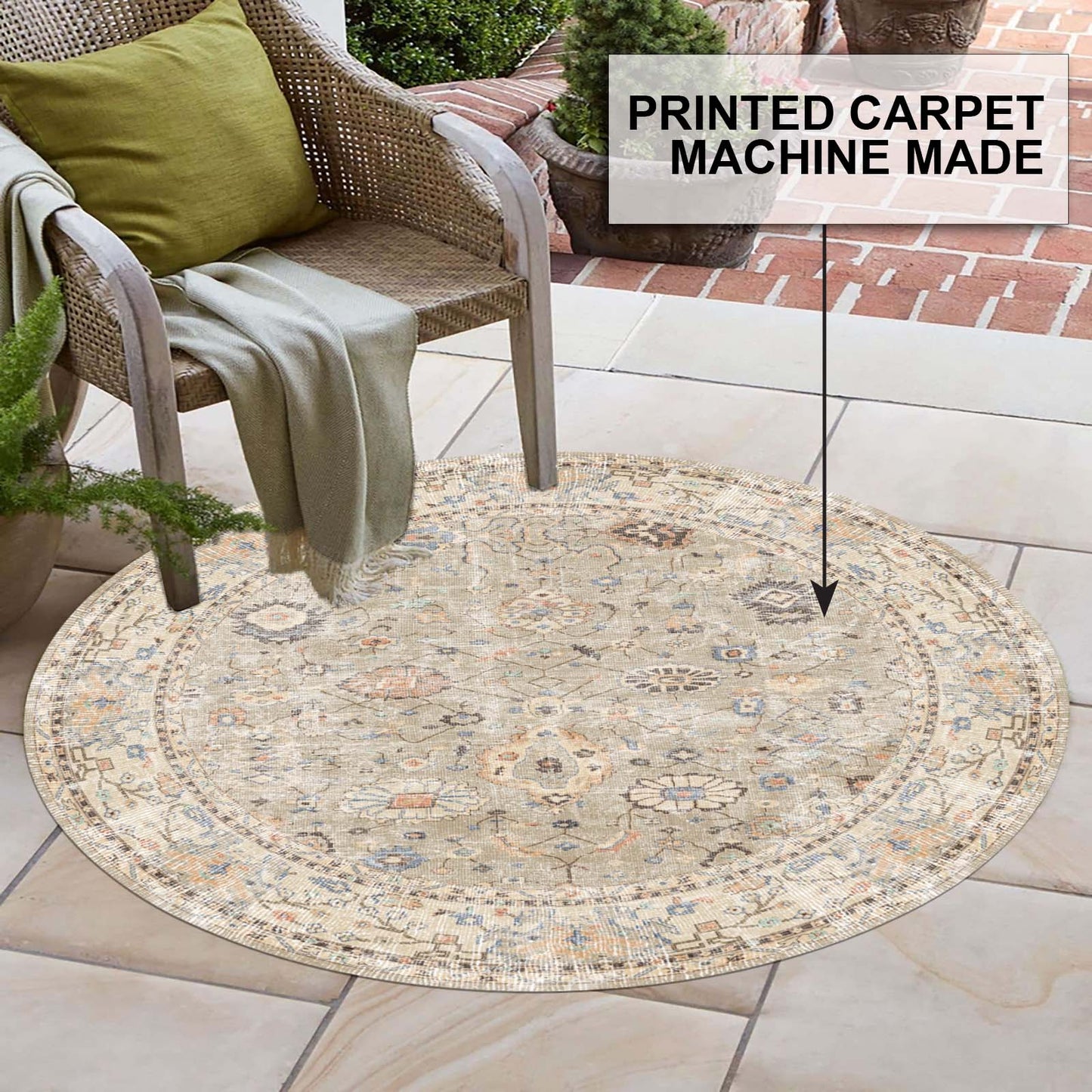 Monty Bedruckter Teppich Chenille-Druck Maschinell Hergestellt