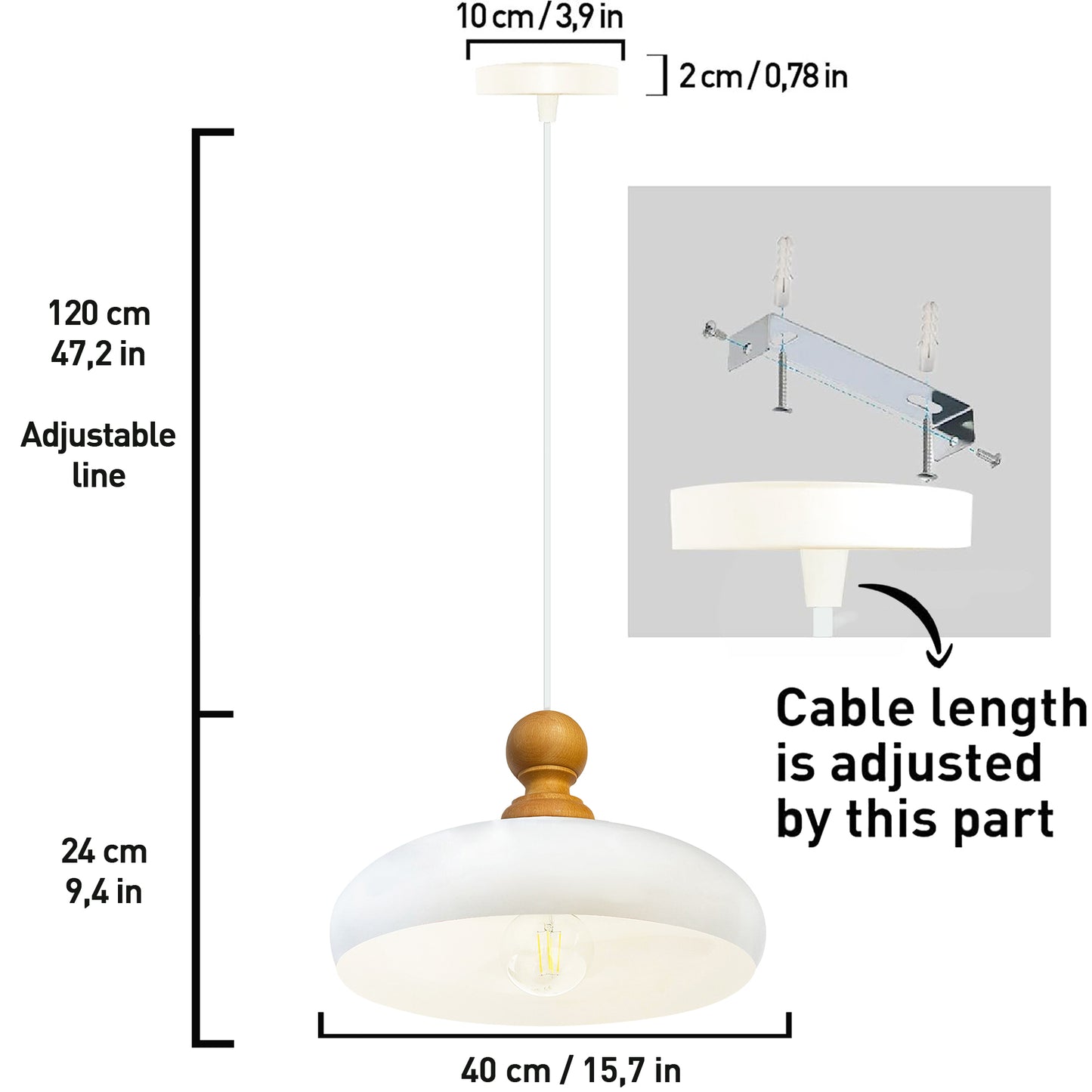 Lampe suspendue Bamyum moderne
