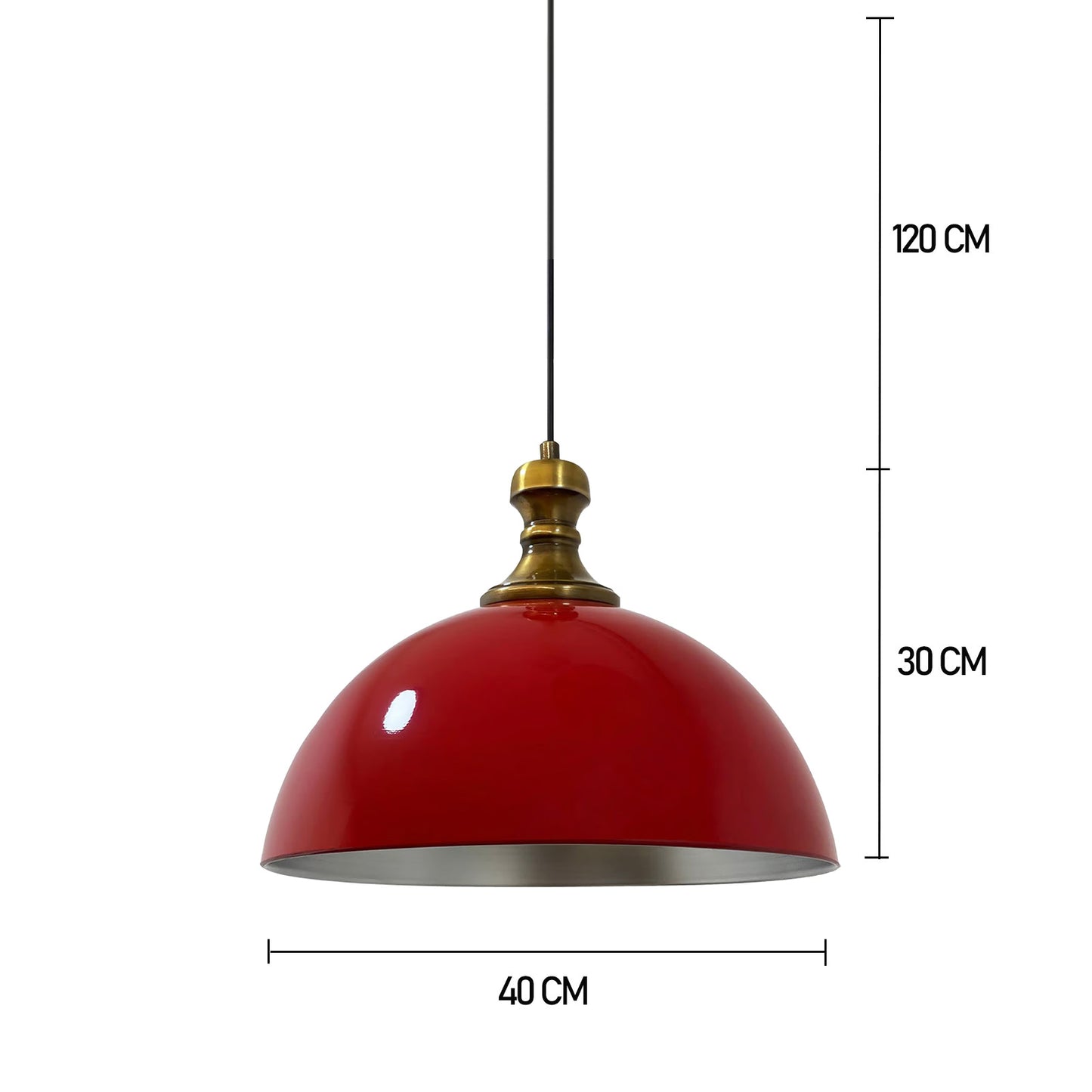 Bamyum Pendelleuchte Industrielle  Metall Groß Ø 40 cm, Hängelampe Vintage Lampe