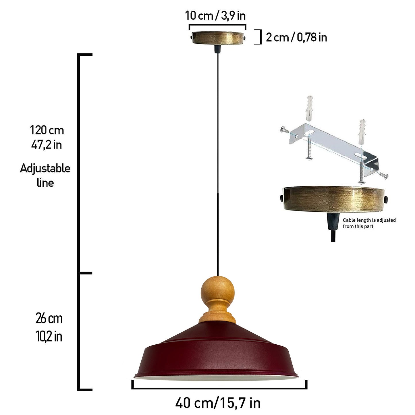 Lampe suspendue Lampe de cuisine