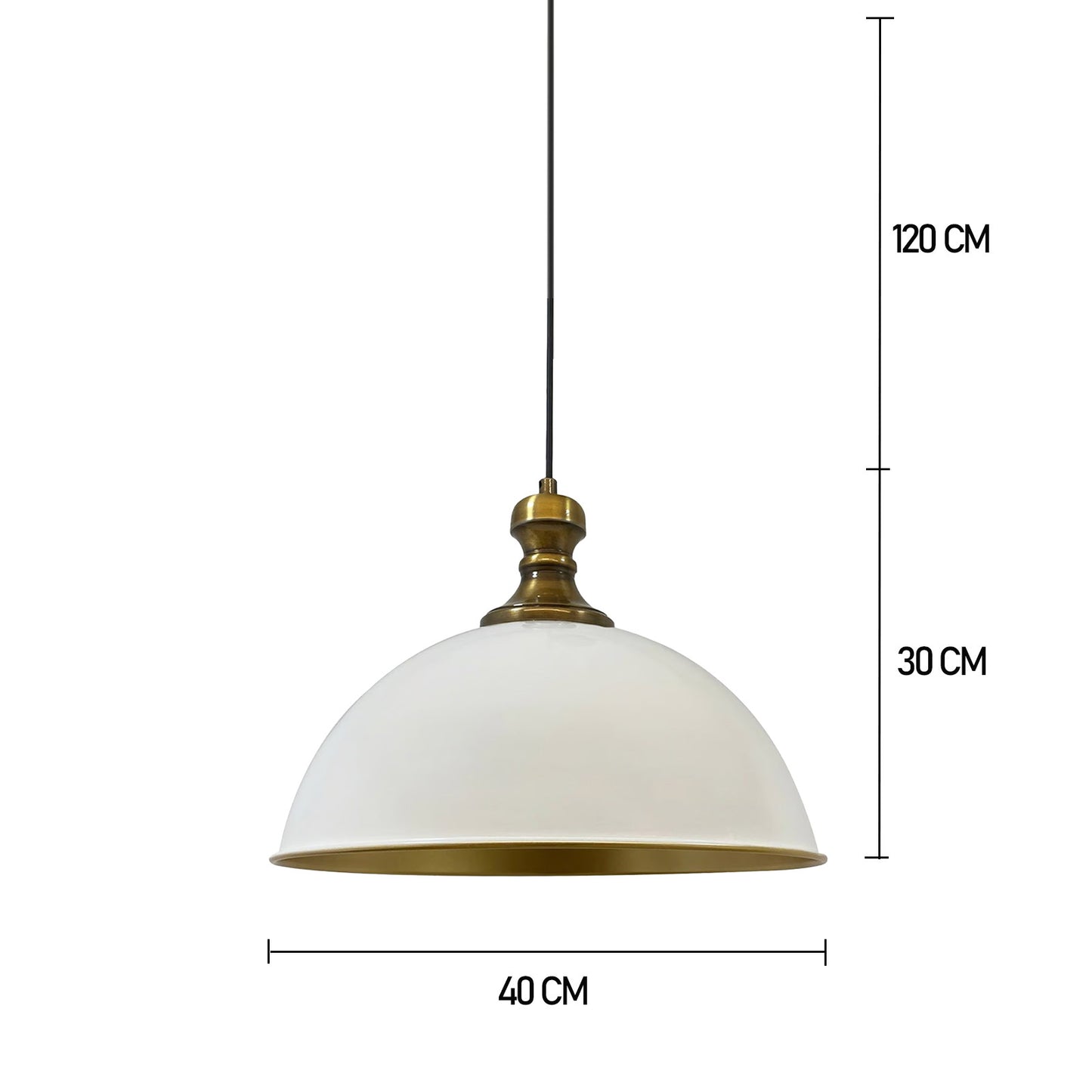 Bamyum Pendelleuchte Industrielle  Metall Groß Ø 40 cm, Hängelampe Vintage Lampe