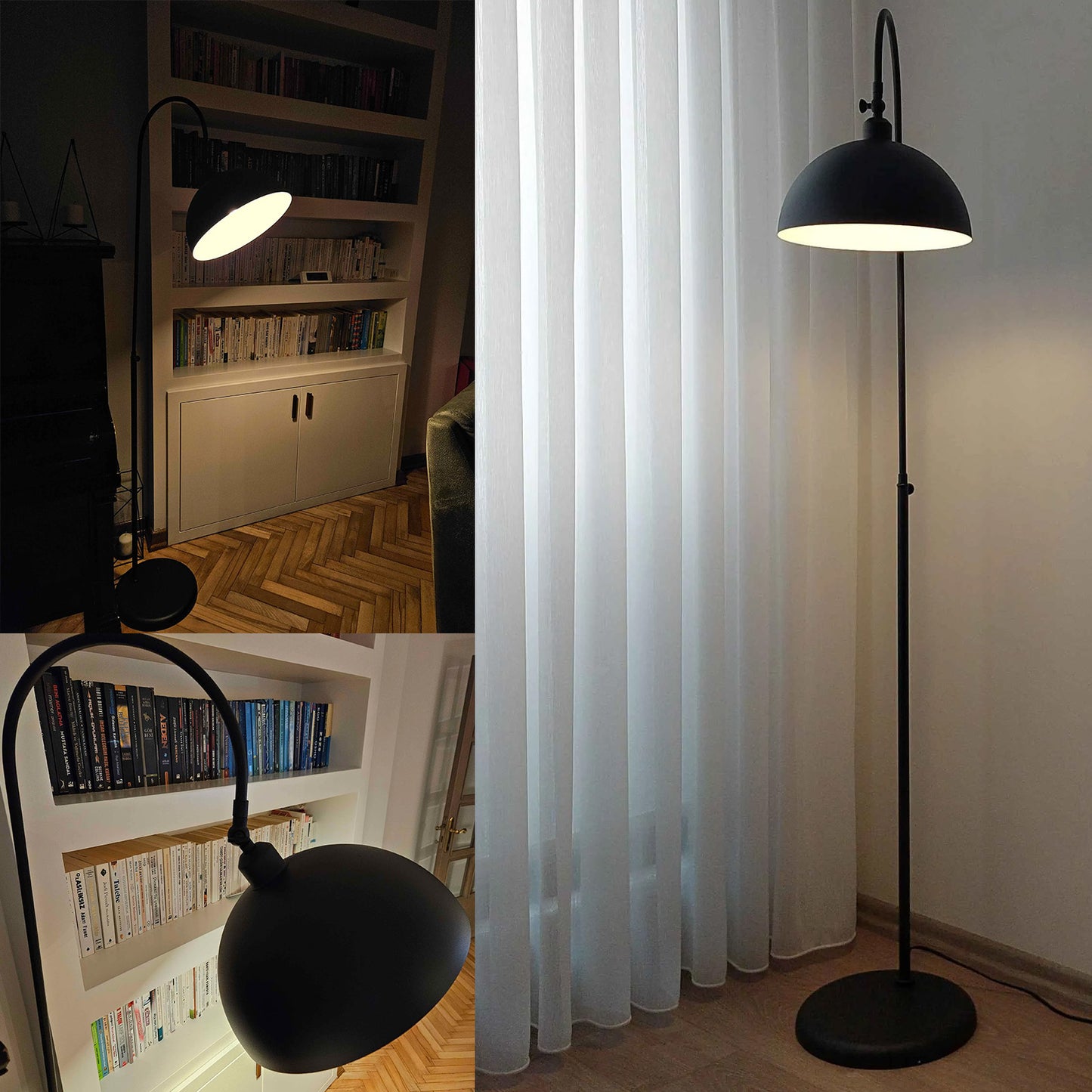 Stehlampe Moderne Stehlampe aus Metall mit E27, verstellbarer Lampenschirm