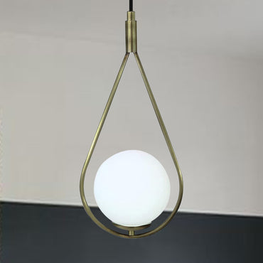 Lampada a sospensione vintage vetro metallo