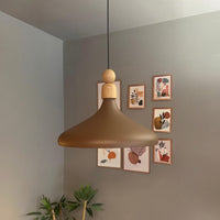Bamyum Champion Holz Metall E27 Moderne Pendellampe