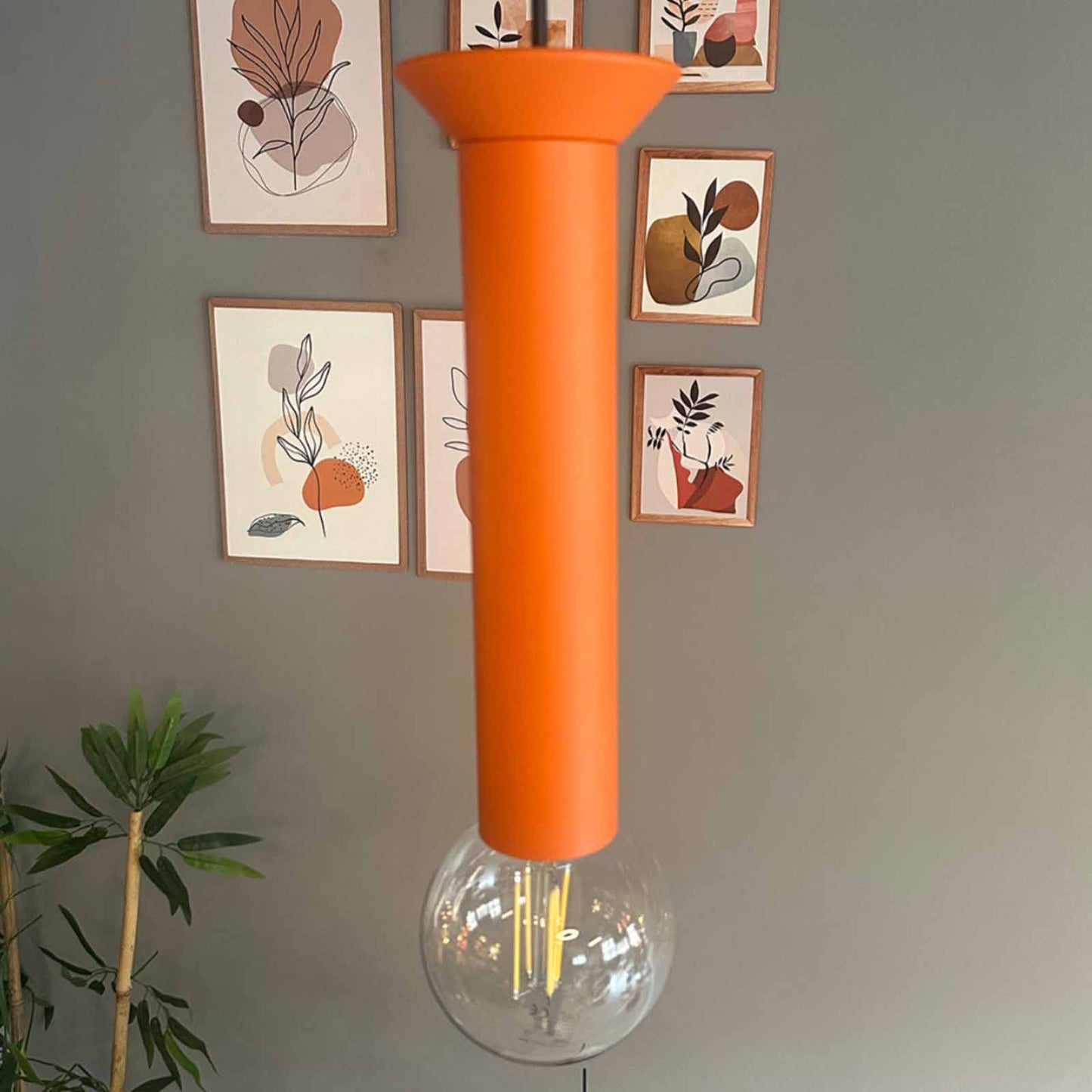 Pendelleuchte Mika Platte Metall, Modern Hängelampe