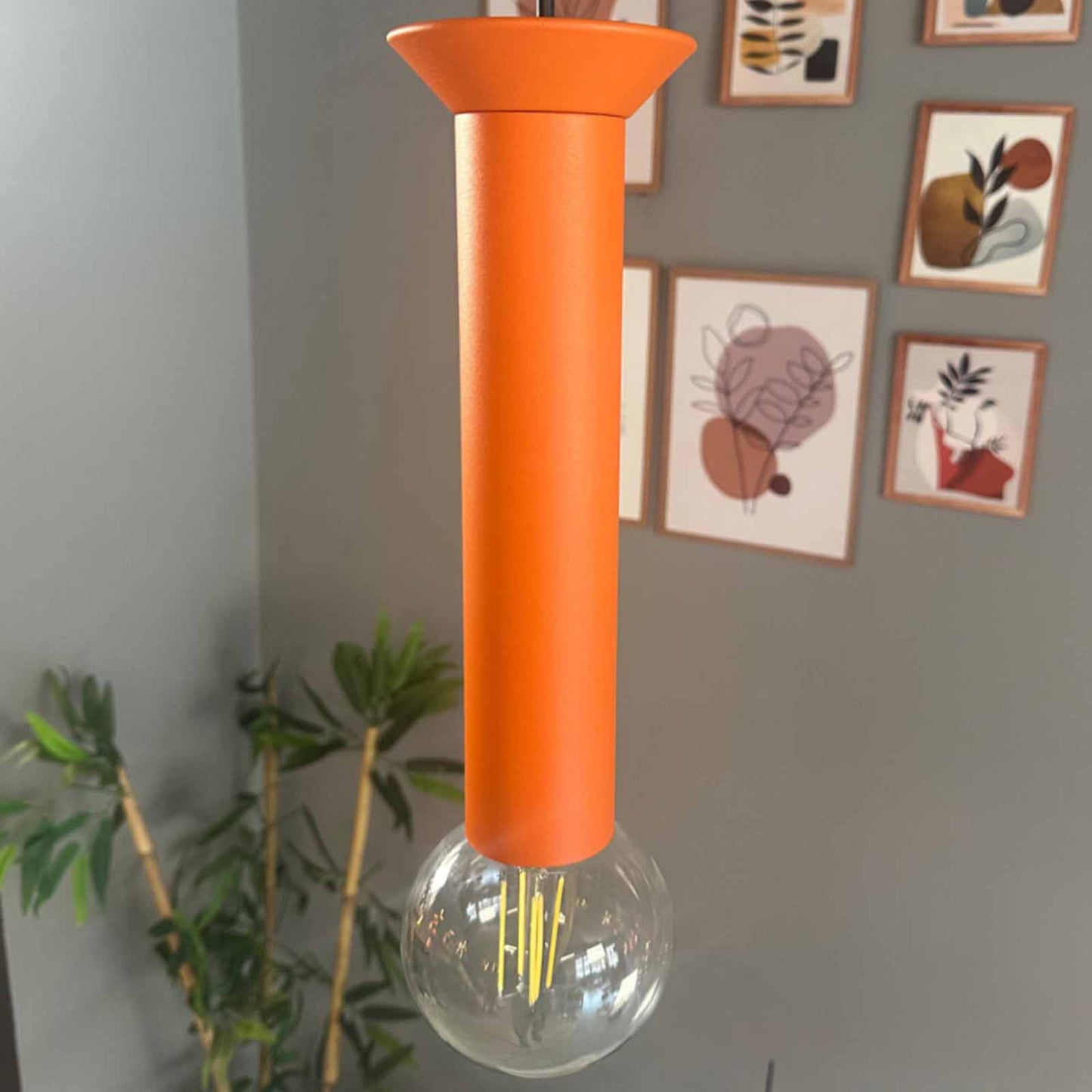 Pendelleuchte Mika Platte Metall, Modern Hängelampe