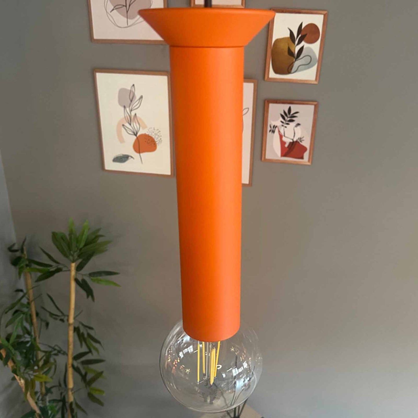 Pendelleuchte Mika Platte Metall, Modern Hängelampe