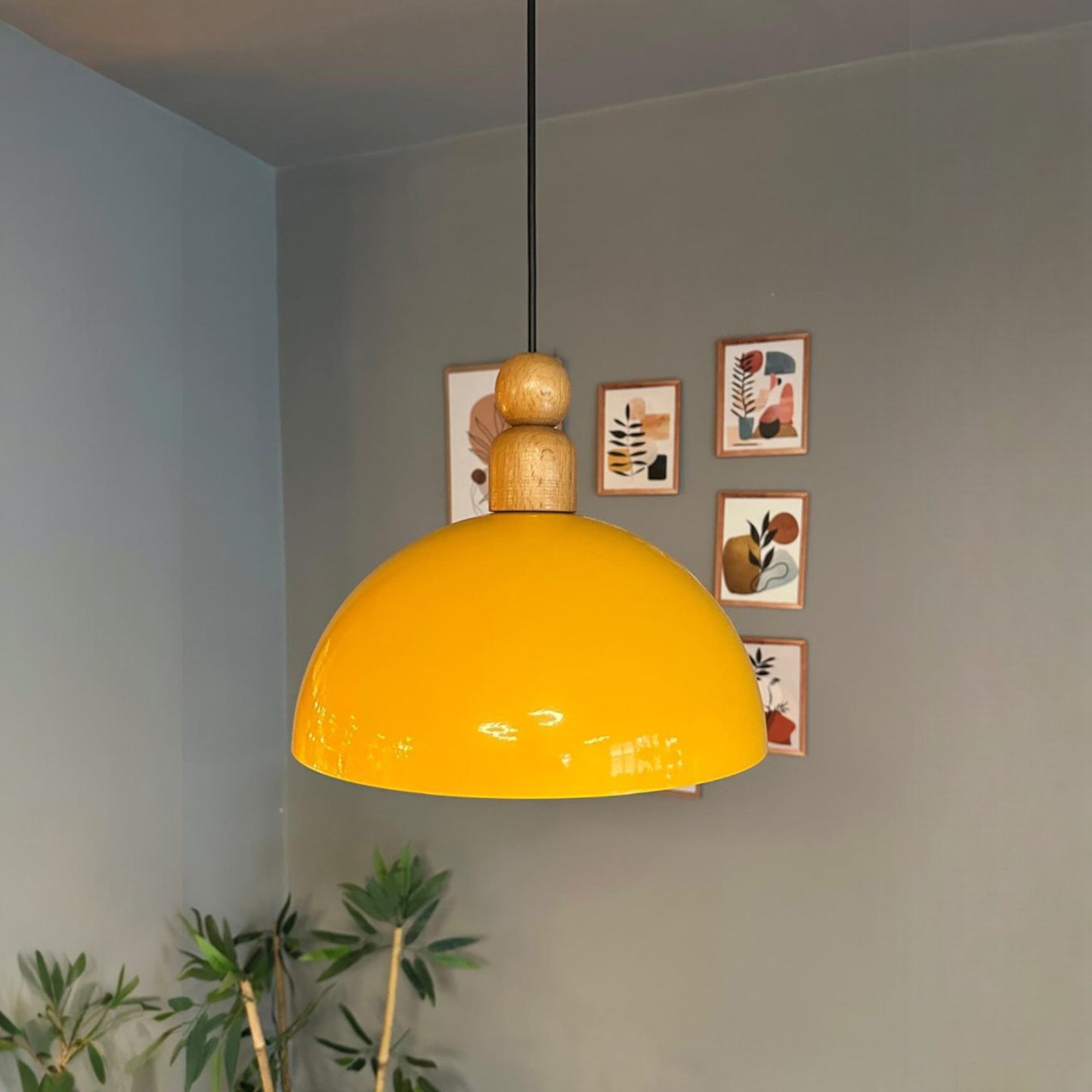 Pendelleuchte Yimpi Wulst Holz Metall